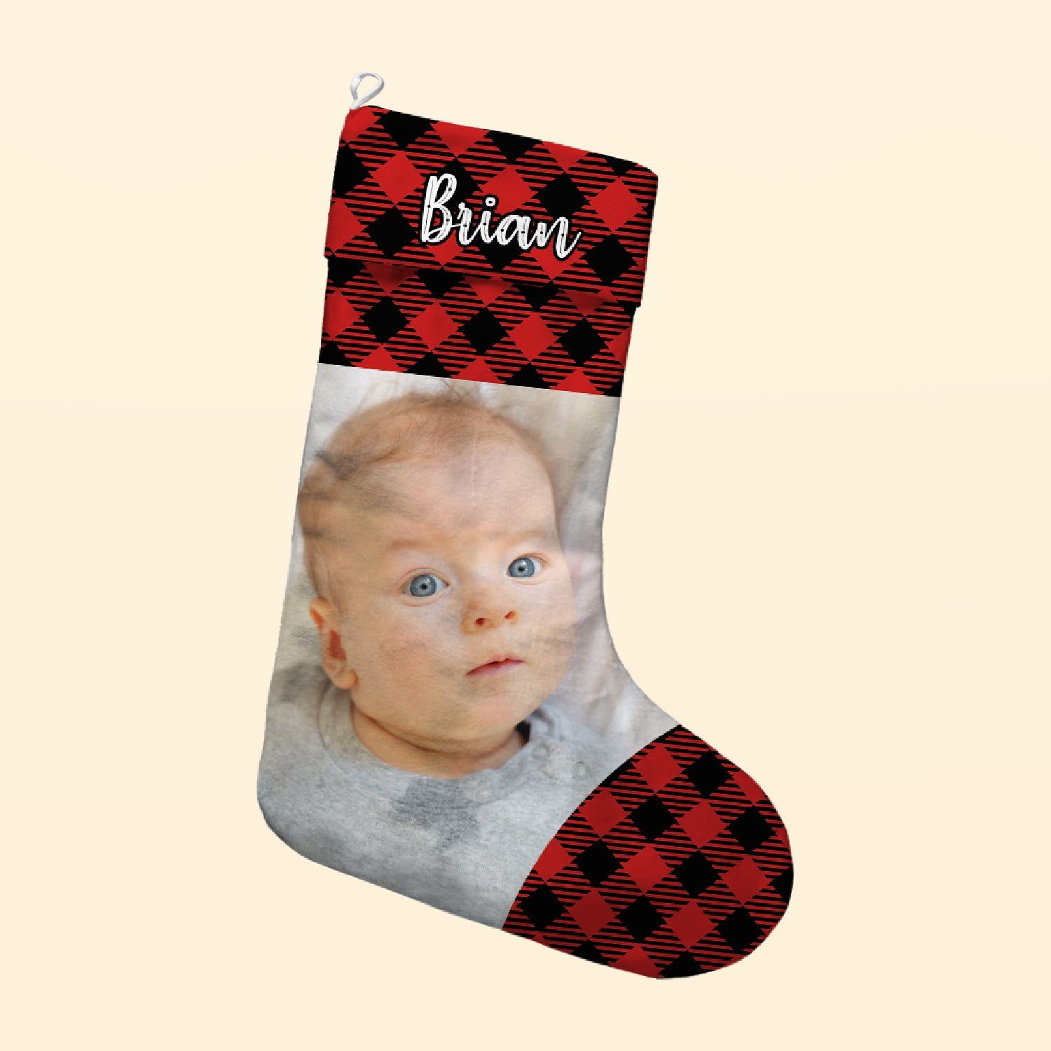 (Photo Inserted) Custom Family Photo - Personalized Stocking