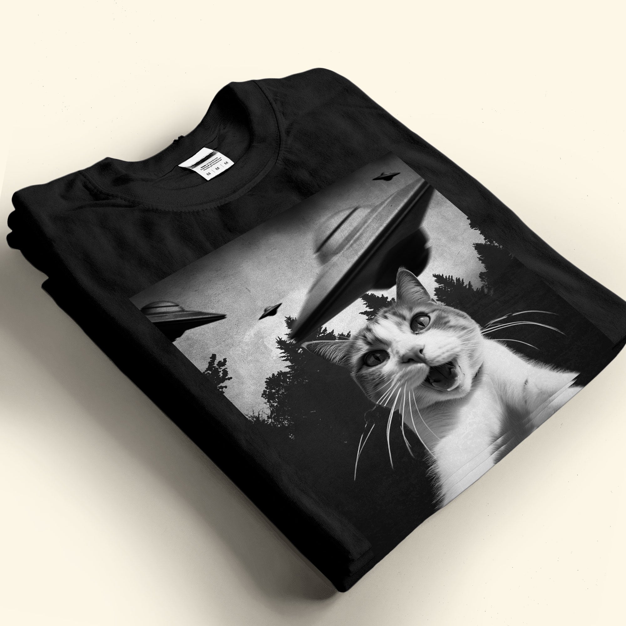 Custom Funny Pet Face - Ufo - Personalized Photo Shirt