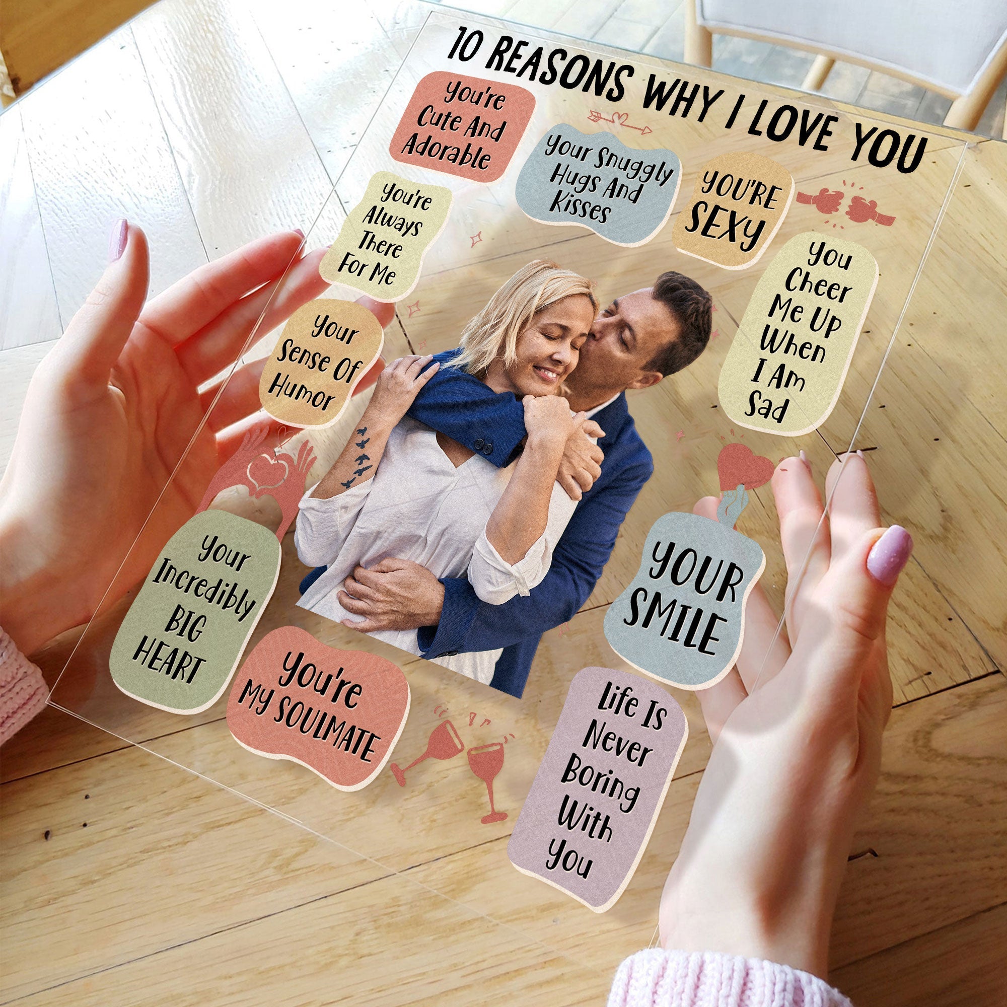 Custom Photo 10 Reasons Why I Love You - Personalized Acrylic Photo Plaque