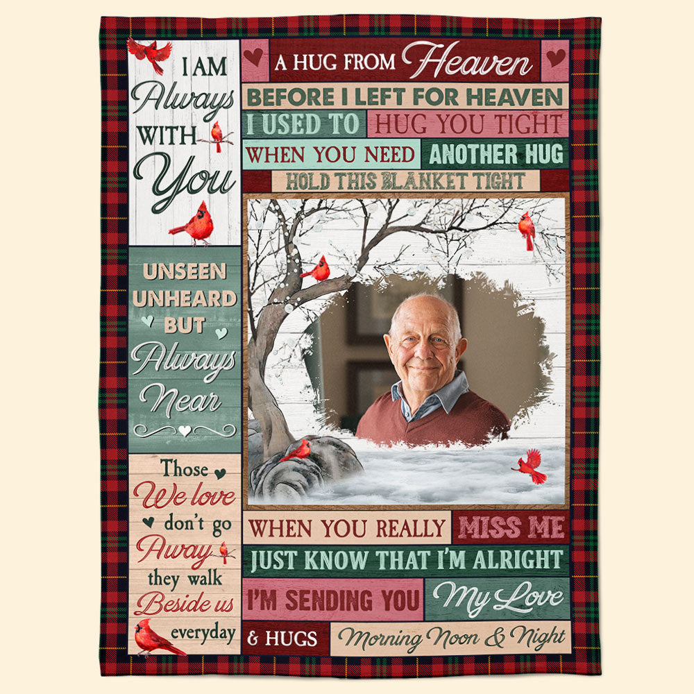 Custom Photo A Hug From Heaven - Personalized Memory Photo Blanket