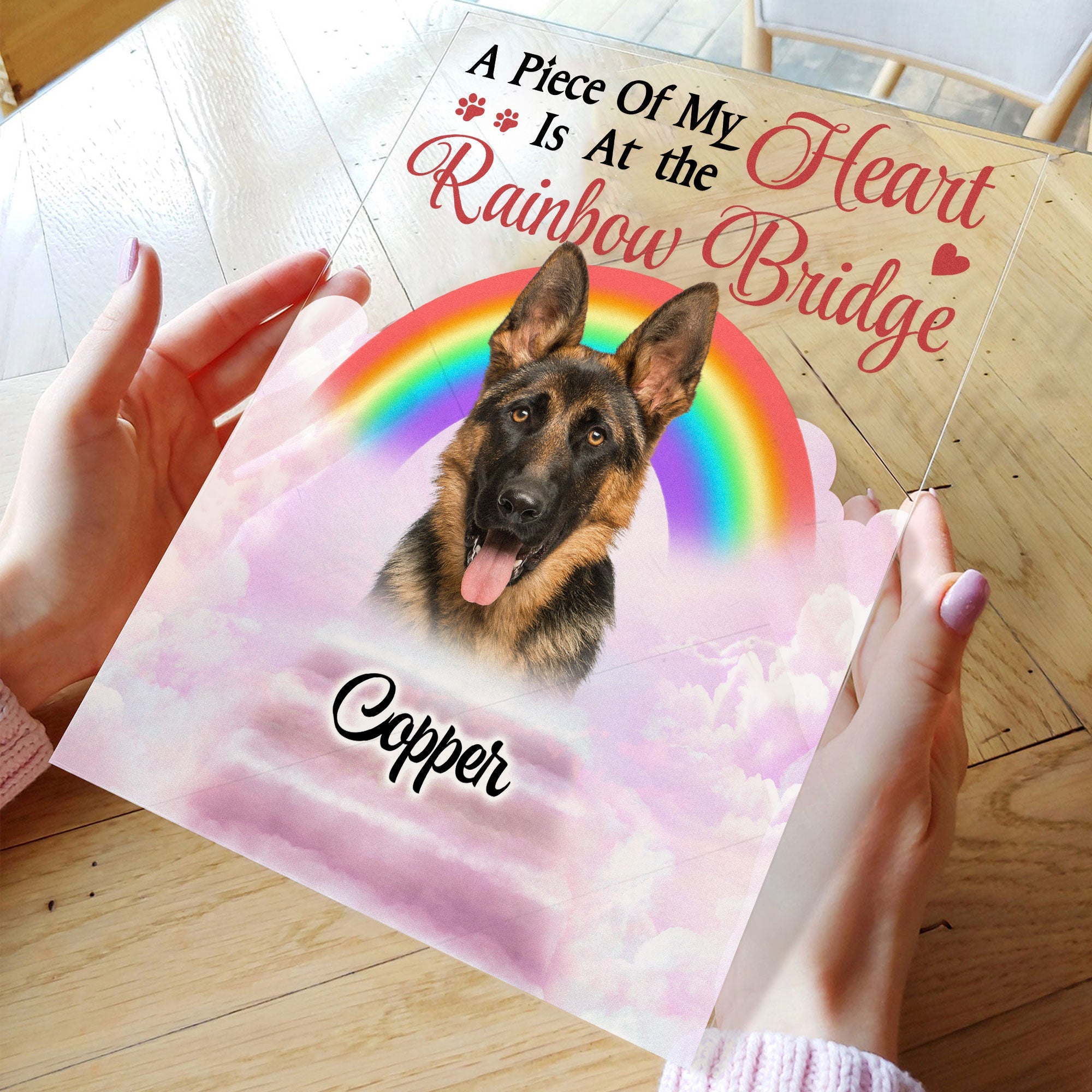 Custom Photo A Piece Of My Heart - Personalized Acrylic Photo Plaque