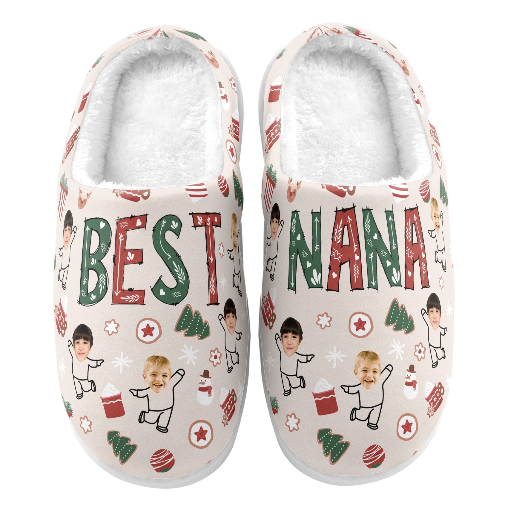 Custom Photo Best Nana - Personalized Photo Slippers