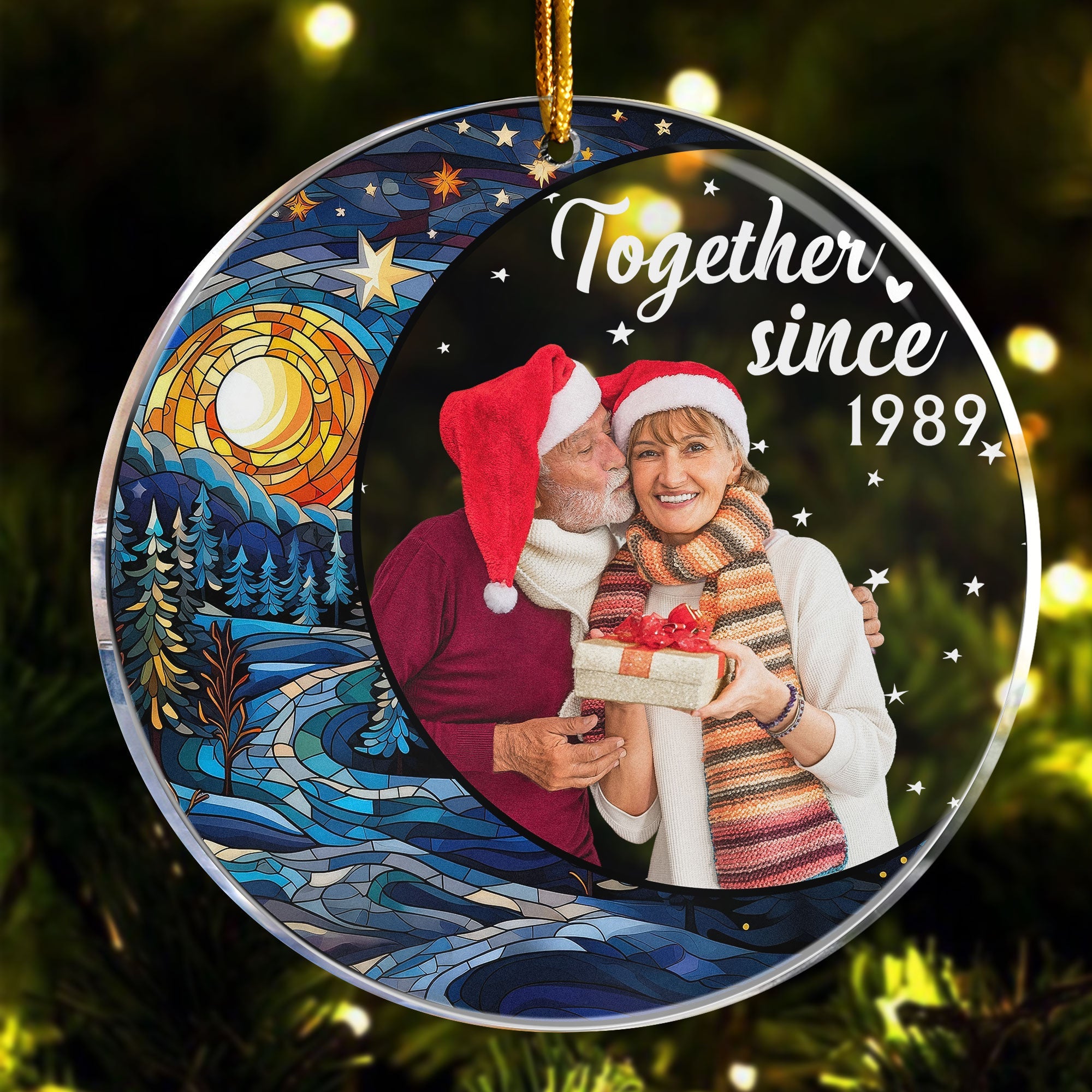 Custom Photo Couple Together Since - Personalized Acrylic Photo Ornament