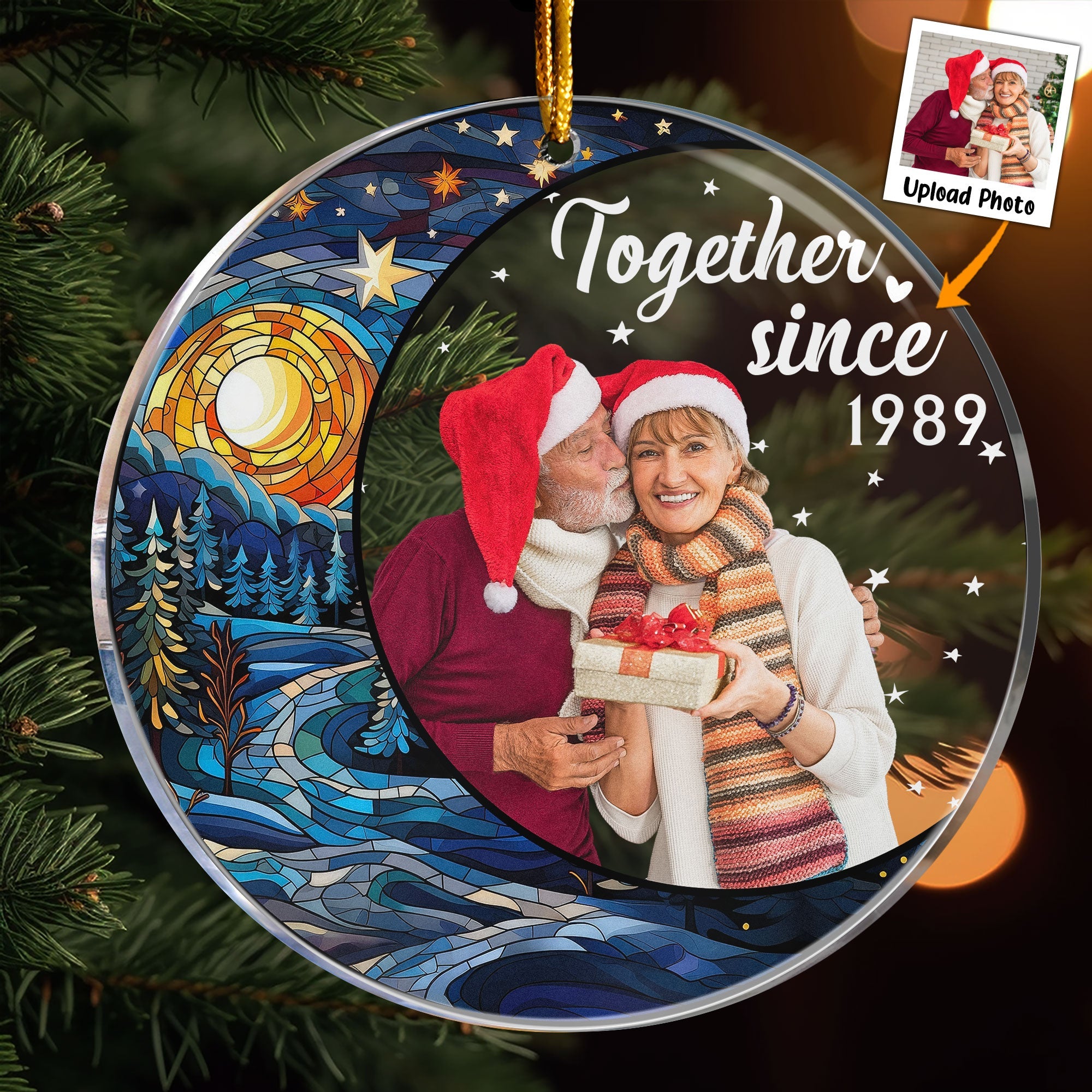 Custom Photo Couple Together Since - Personalized Acrylic Photo Ornament