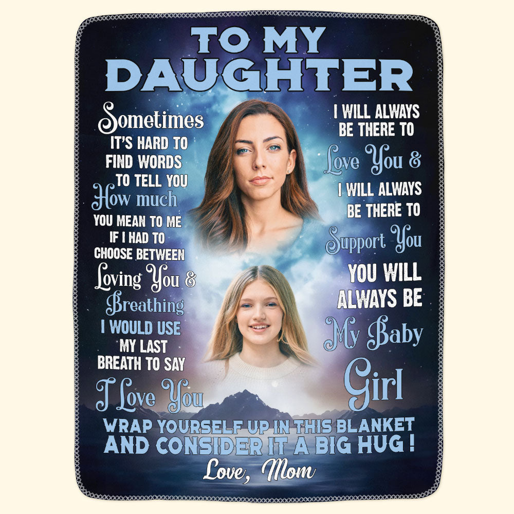 Custom Photo Daughter Blanket - Personalized Photo Blanket