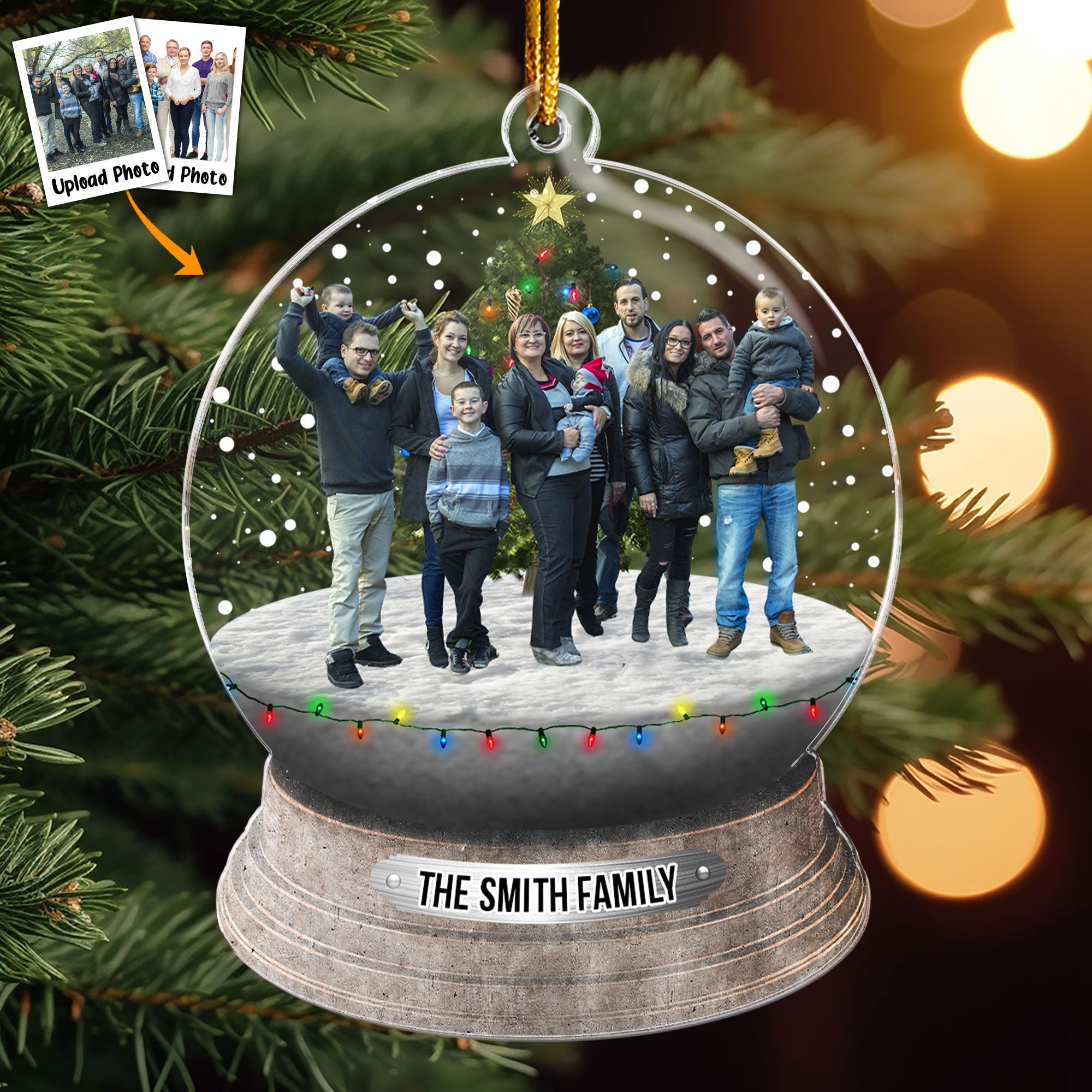 Custom Photo Family, Friends - Personalized Family Photo Ornament