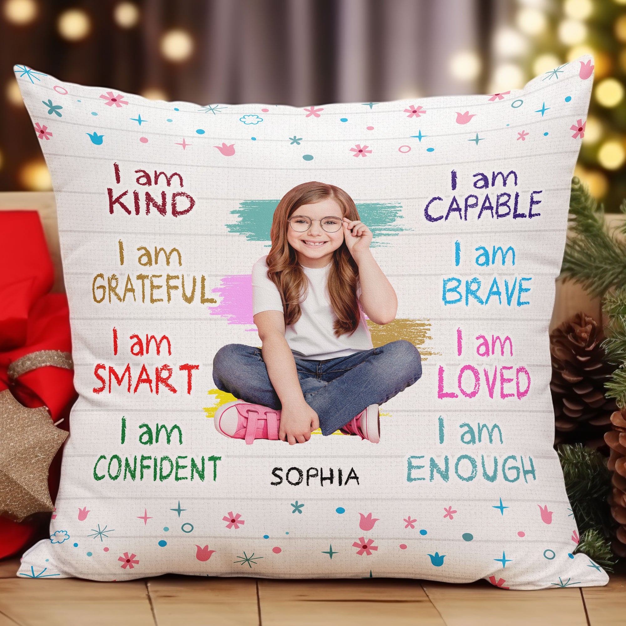 Custom Photo I Am Kind  - Personalized Photo Pillow (Insert Included)