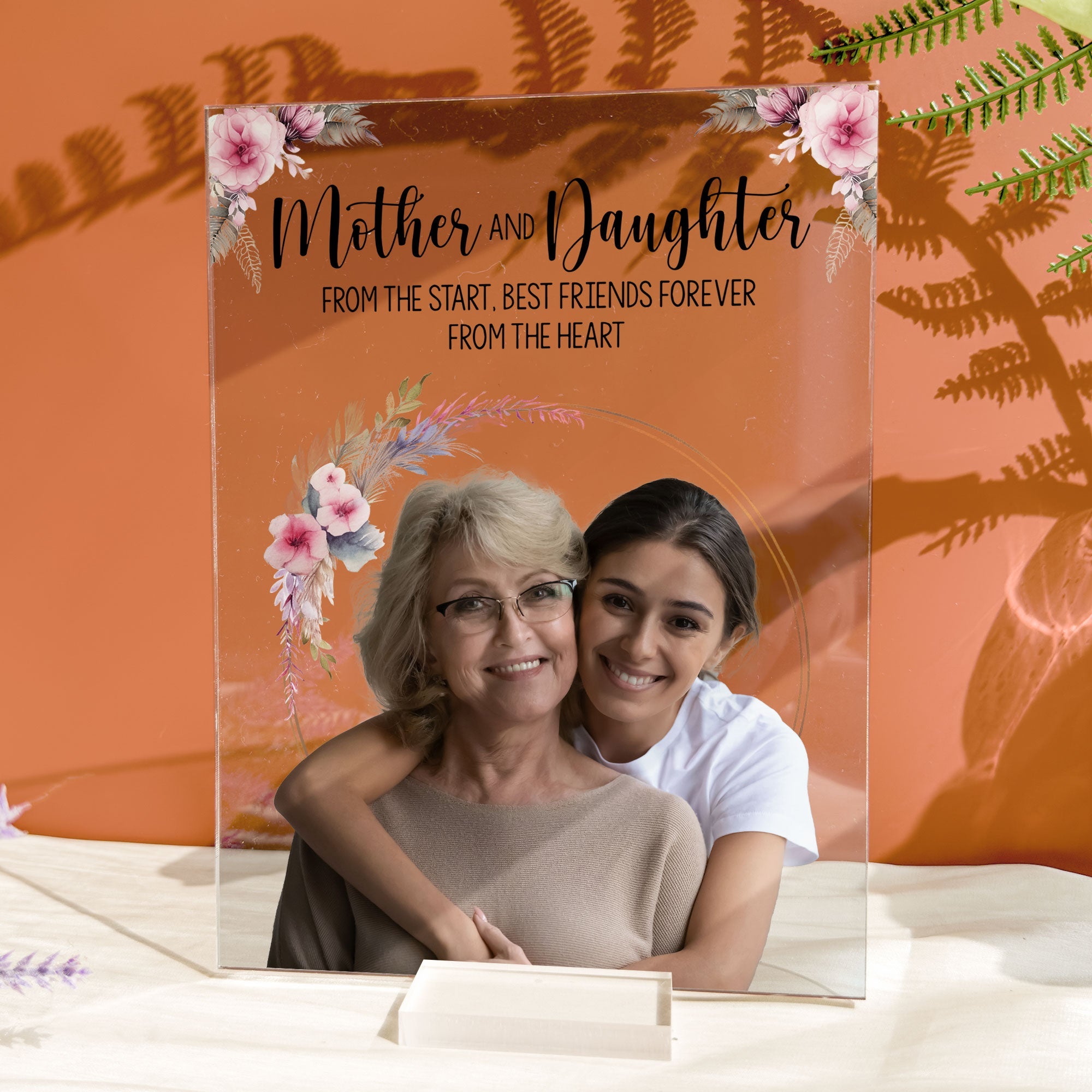 Custom Photo Mother And Daughter - Personalized Acrylic Photo Plaque