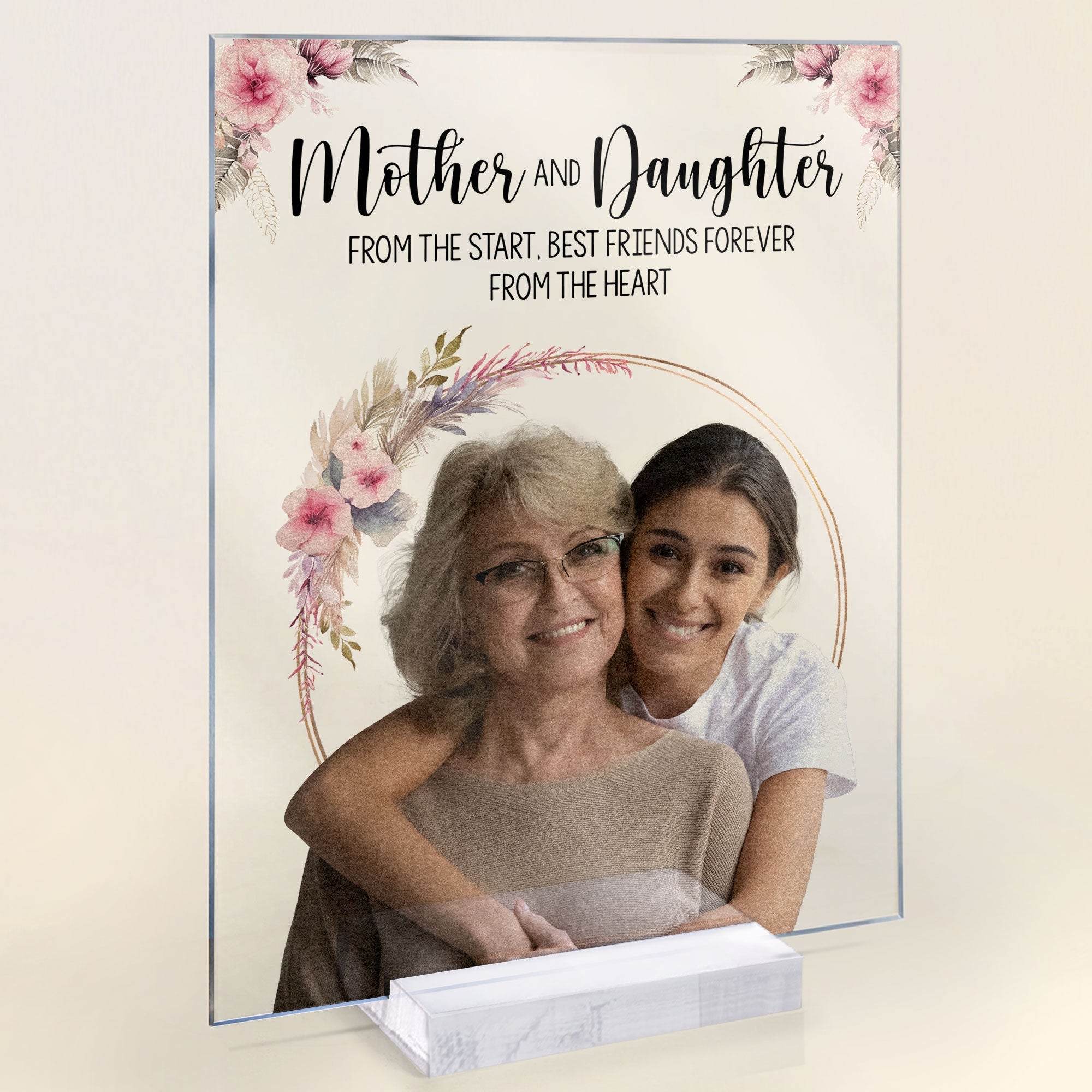 Custom Photo Mother And Daughter - Personalized Acrylic Photo Plaque