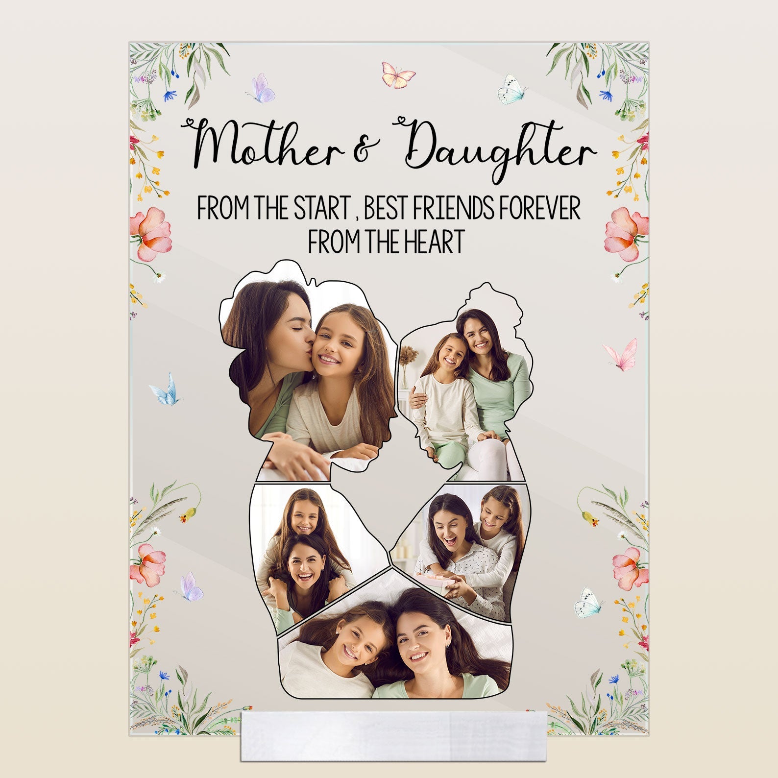 Custom Photo Mother & Daughter  - Personalized Acrylic Photo Plaque