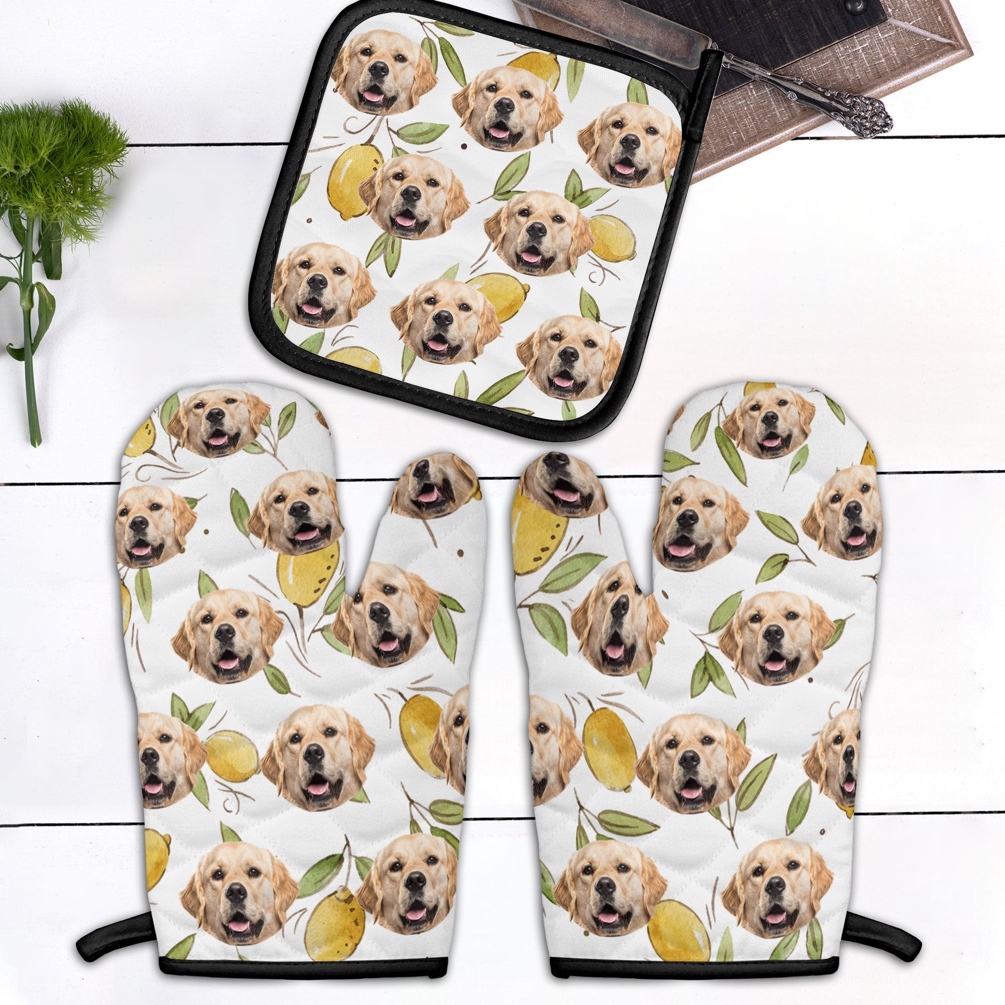 Custom Photo Pet Face - Personalized Photo Oven Mitts, Pot Holder