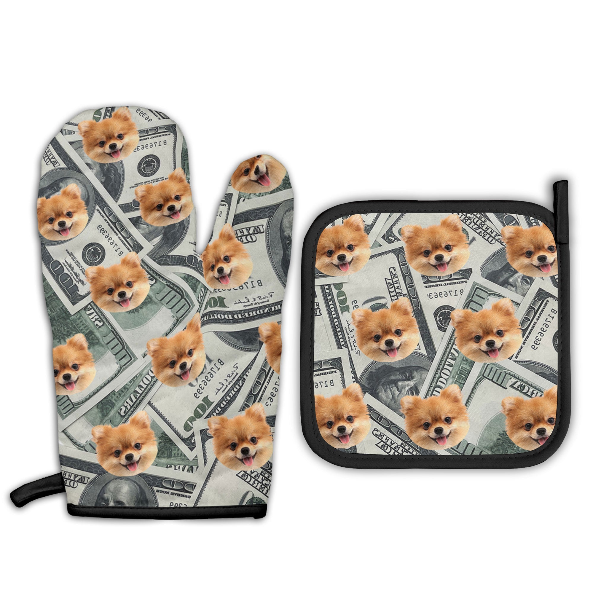 Custom Photo Pet Face - Personalized Photo Oven Mitts, Pot Holder