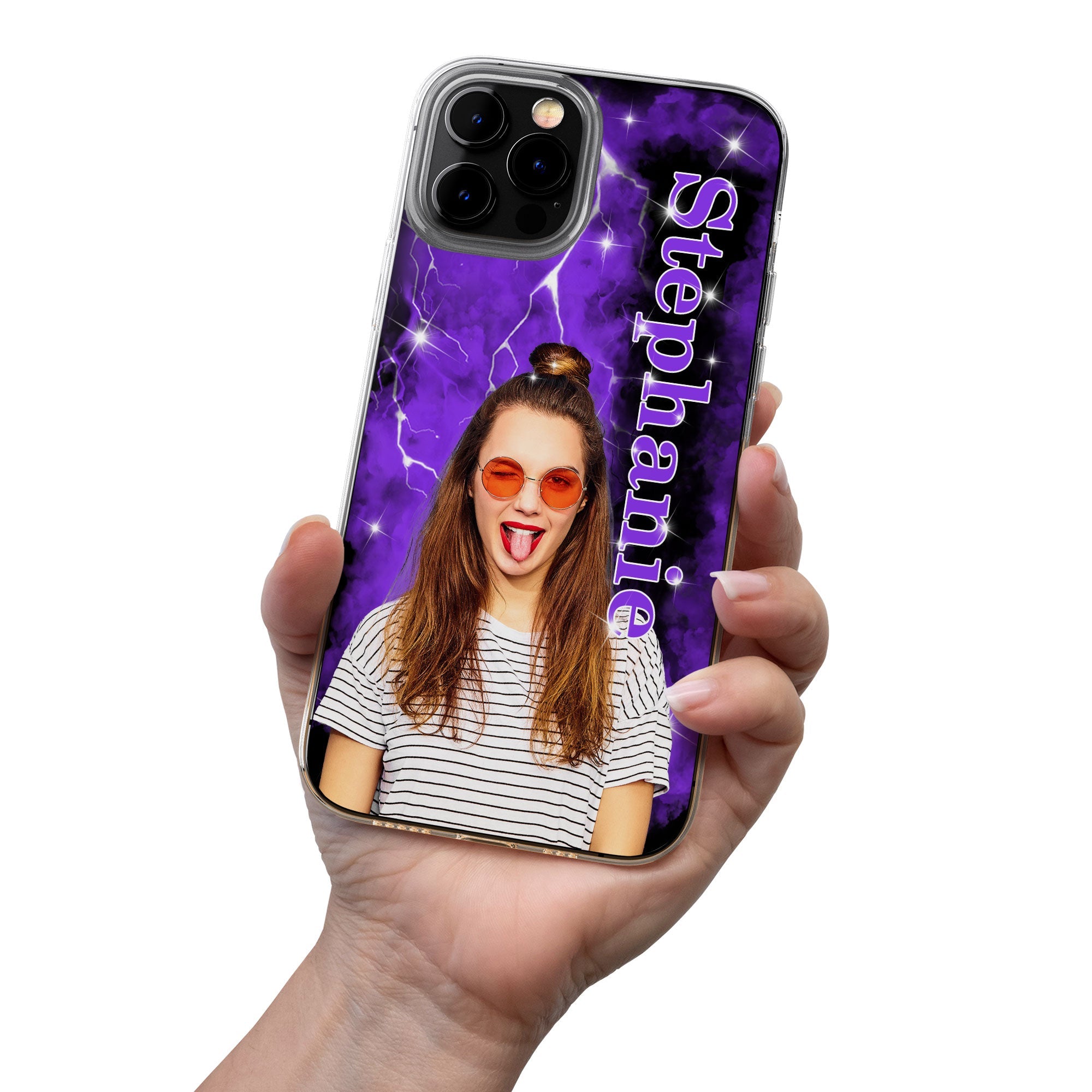 Custom Photo Retro Bootleg Rap 90S - Personalized Photo Clear Phone Case