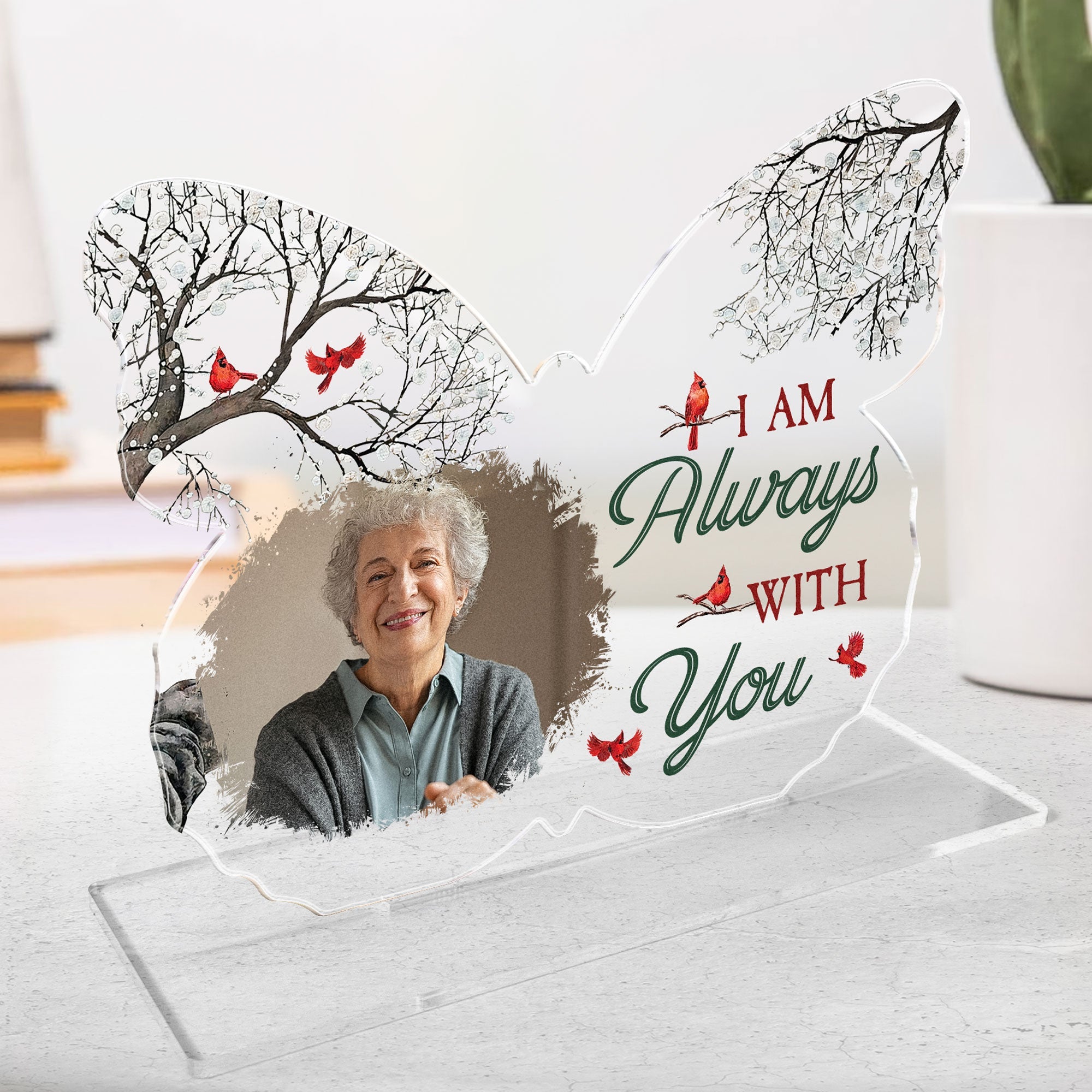 Custom Shaped I Am Always With You - Personalized Acrylic Photo Plaque