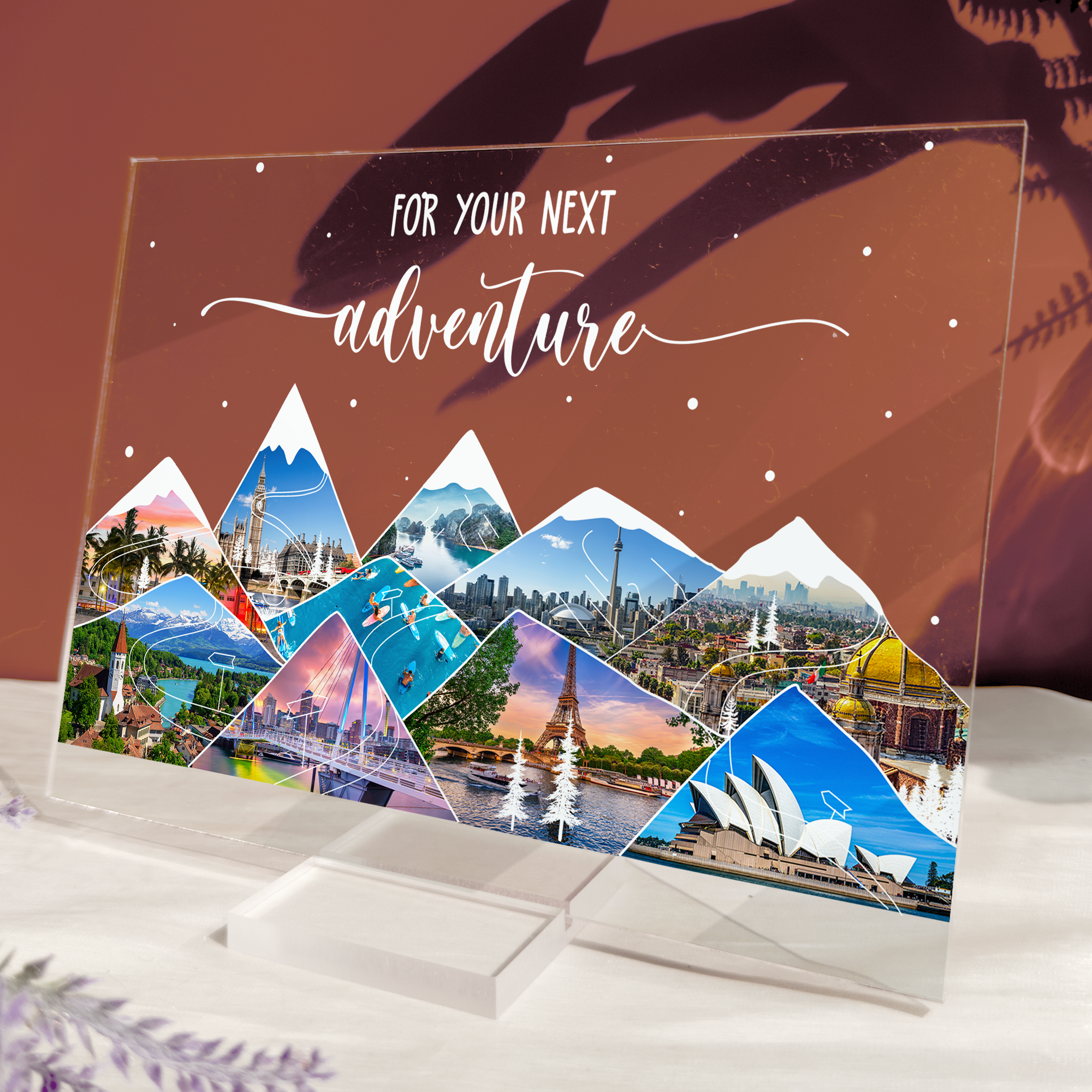 Custom Travel Place For Your Next Adventure - Personalized Acrylic Photo Plaque