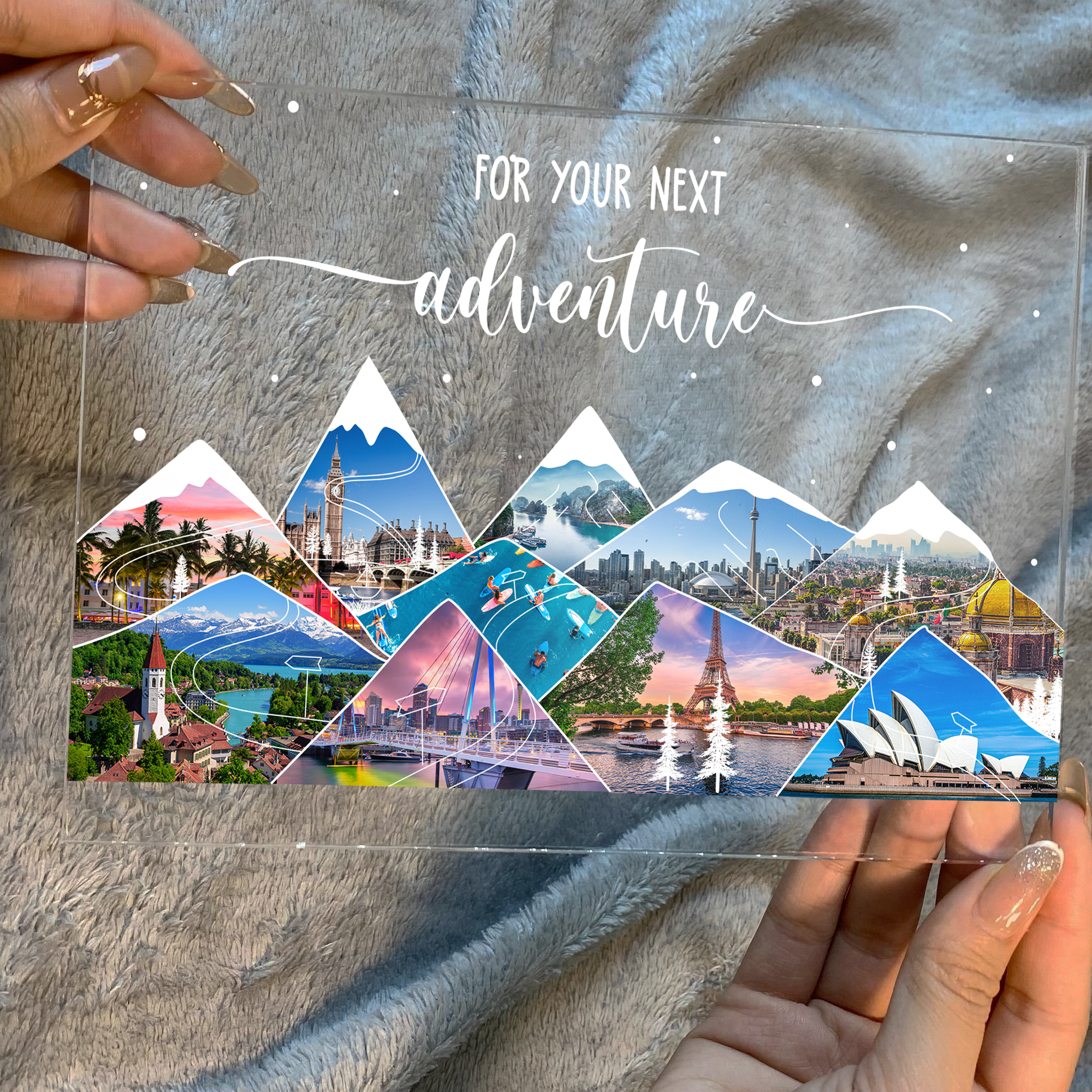 Custom Travel Place For Your Next Adventure - Personalized Acrylic Photo Plaque