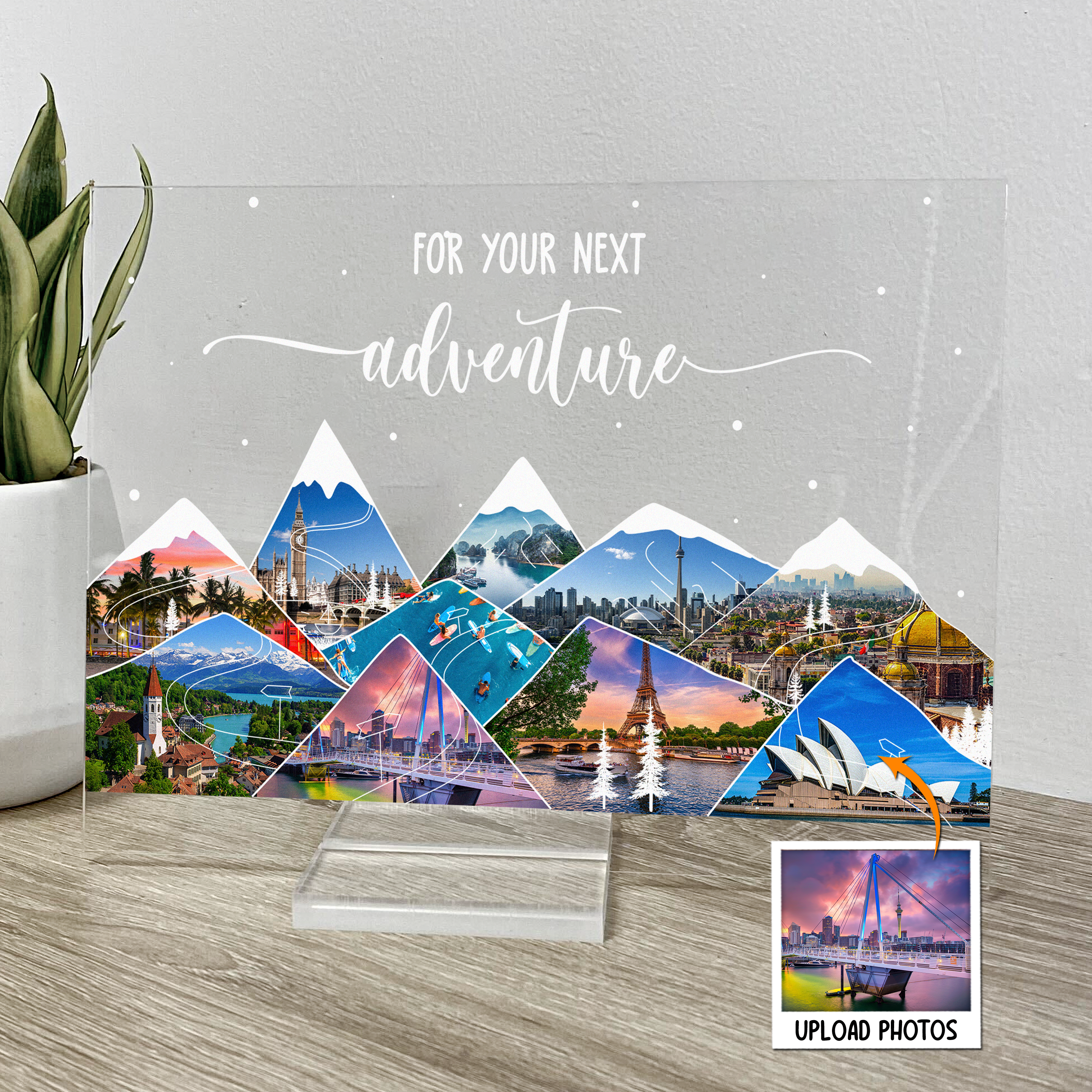 Custom Travel Place For Your Next Adventure - Personalized Acrylic Photo Plaque