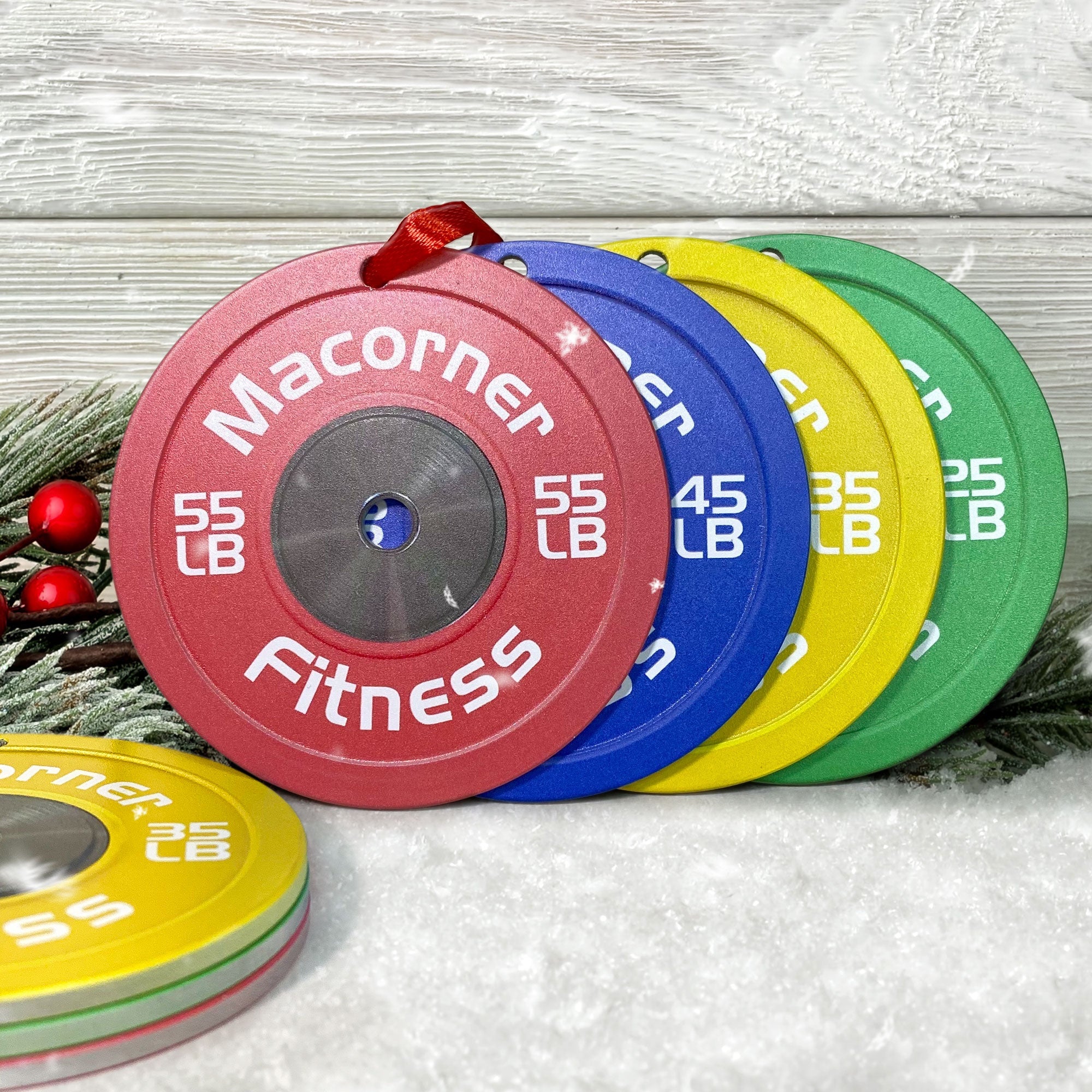 Bumper Plate - Personalized Gym Christmas Ornament