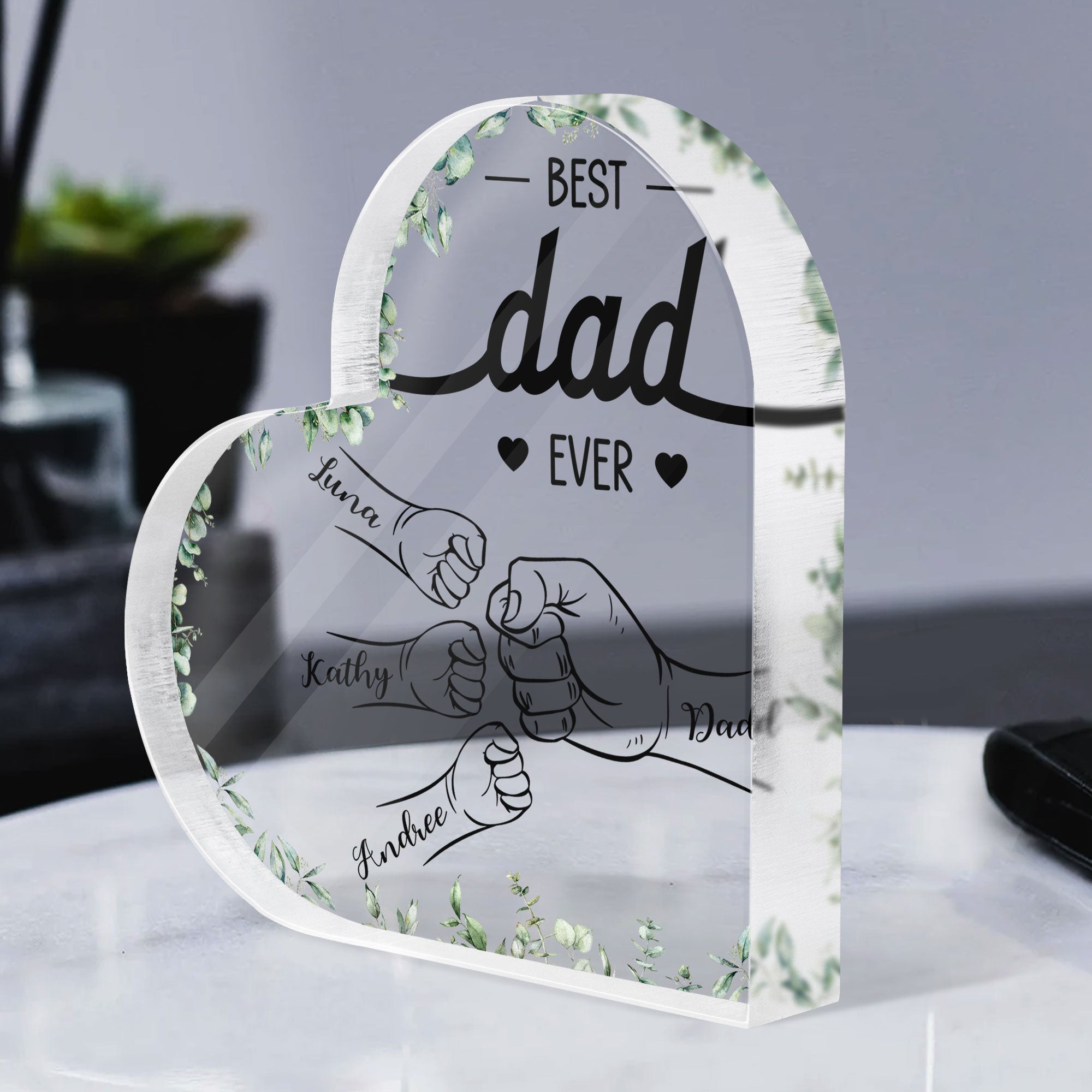 Dad Hand Bumps - Personalized Acrylic Plaque