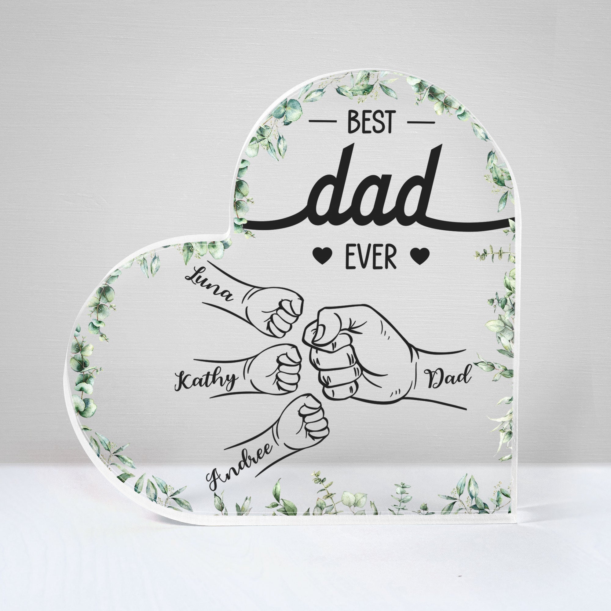 Dad Hand Bumps - Personalized Acrylic Plaque