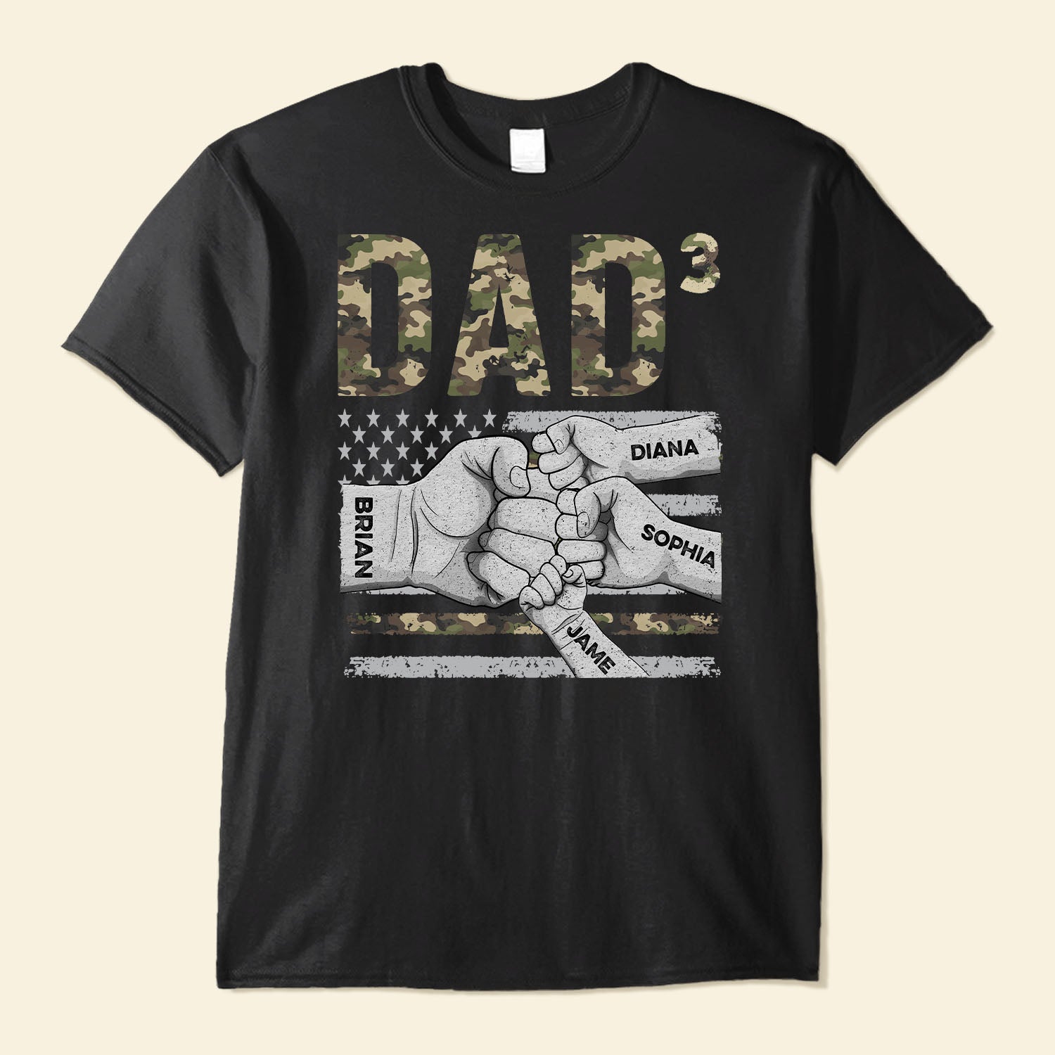 Dad Of 3 - Personalized Shirt