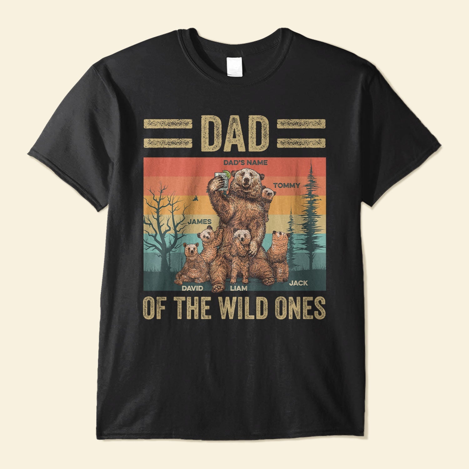 Dad Of The Wild Ones - Personalized Shirt - Father's Day, Birthday Gift For Father, Dad, Dada, Daddy