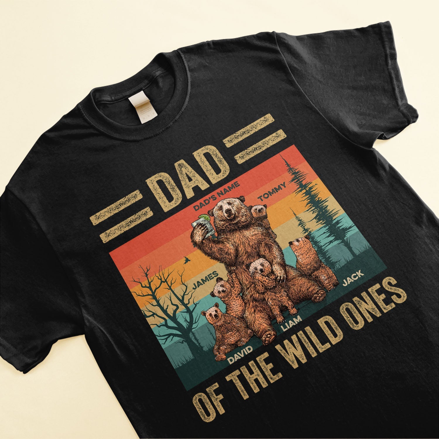 Dad Of The Wild Ones - Personalized Shirt - Father's Day, Birthday Gift For Father, Dad, Dada, Daddy