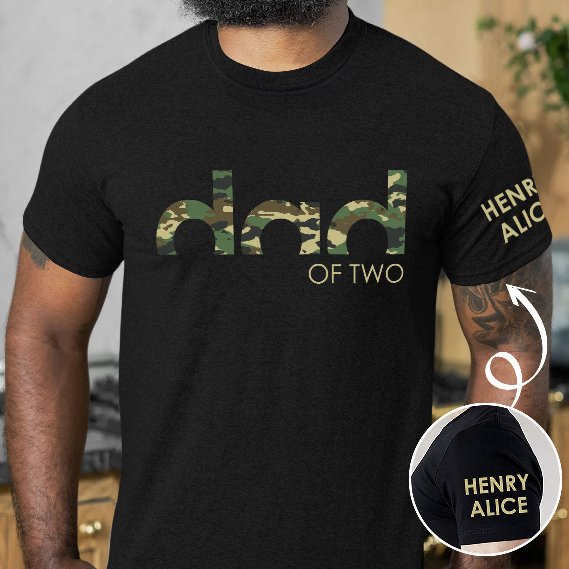 Dad Of Two - Personalized Shirt