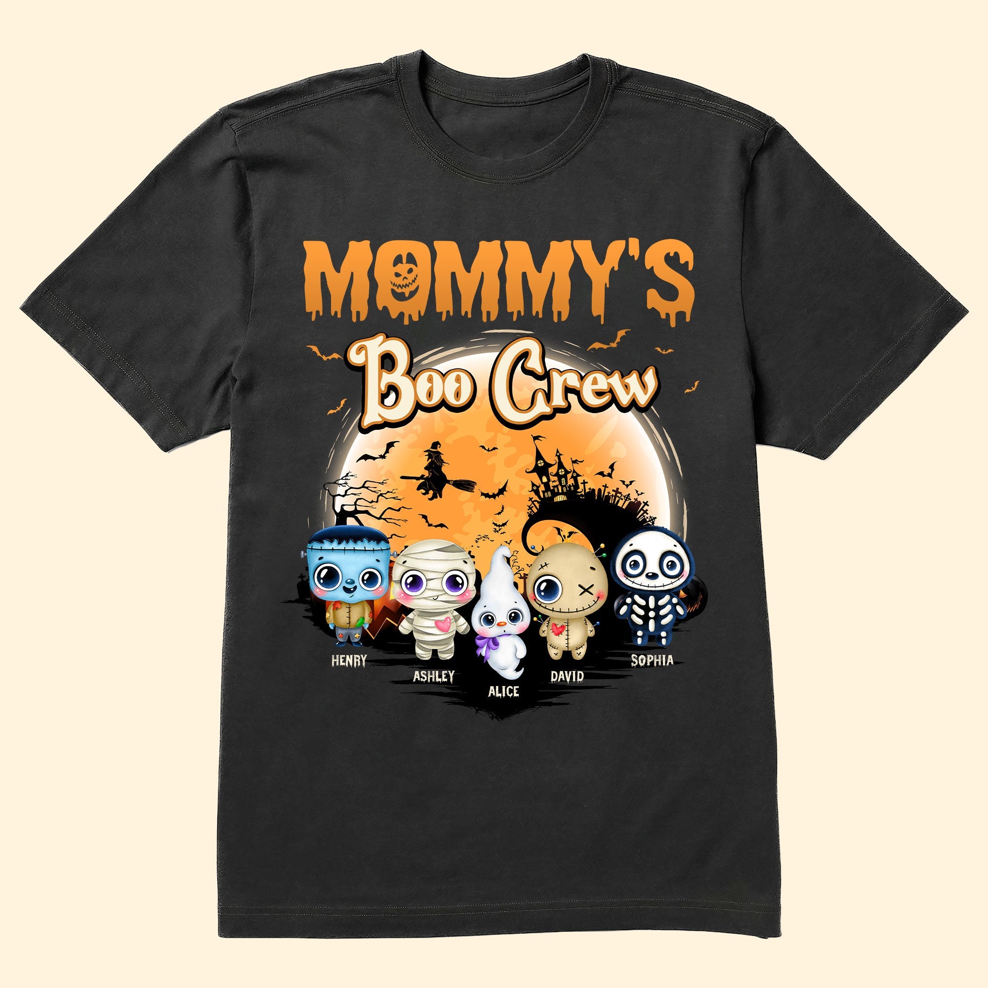 Daddy Mommy's Boo Crew Custom Family Title Halloween - Personalized Shirt