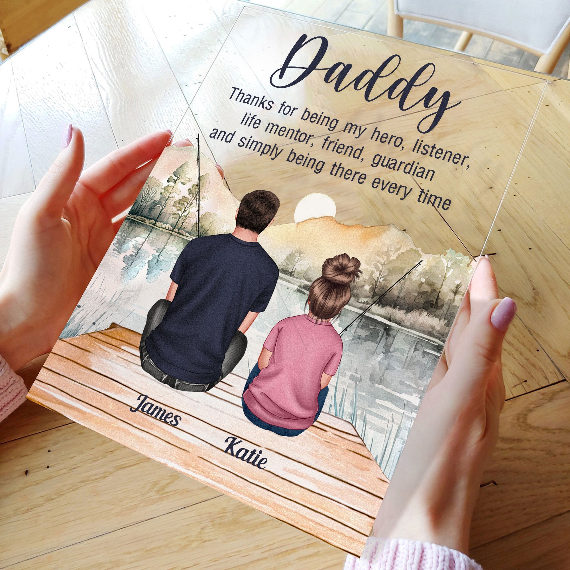 Daddy Thanks For Being My Hero, My Friend - Personalized Acrylic Plaque