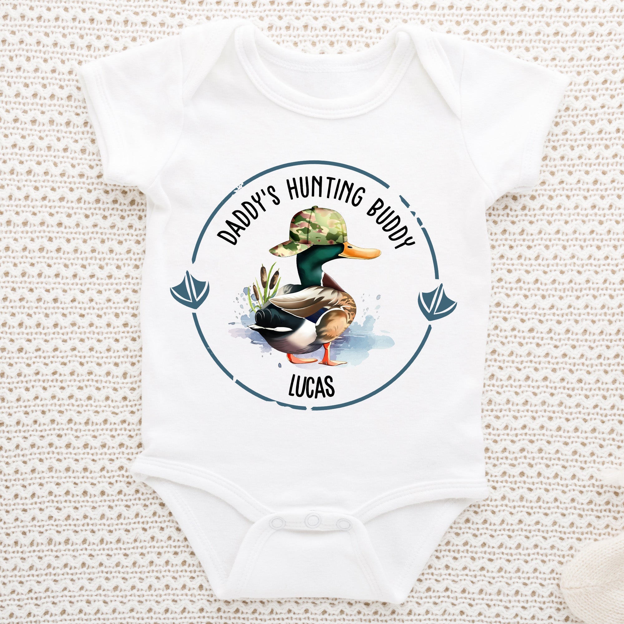 Daddy's Hunting Buddy - Personalized Baby Onesie