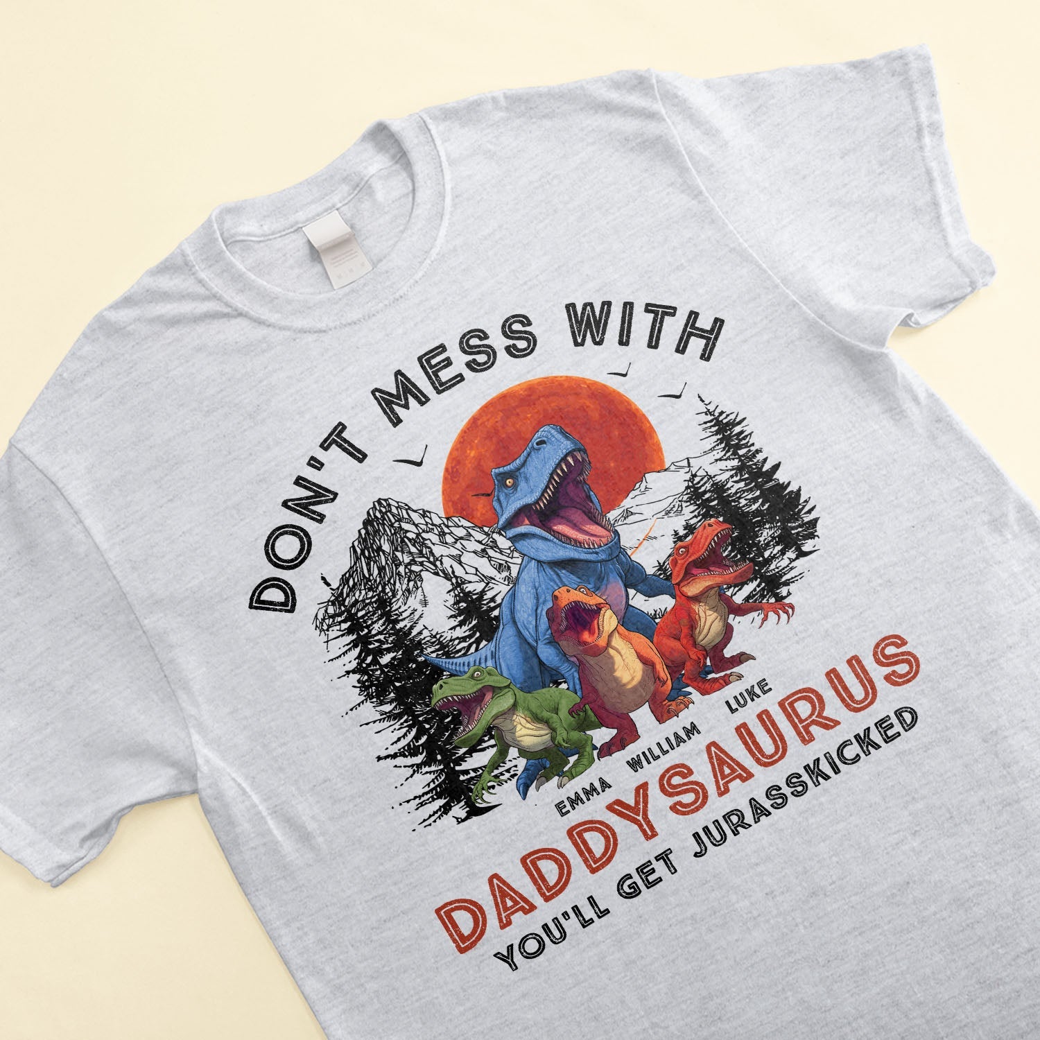 Daddysaurus Daddy Dinosaur T-Rex - Personalized Shirt