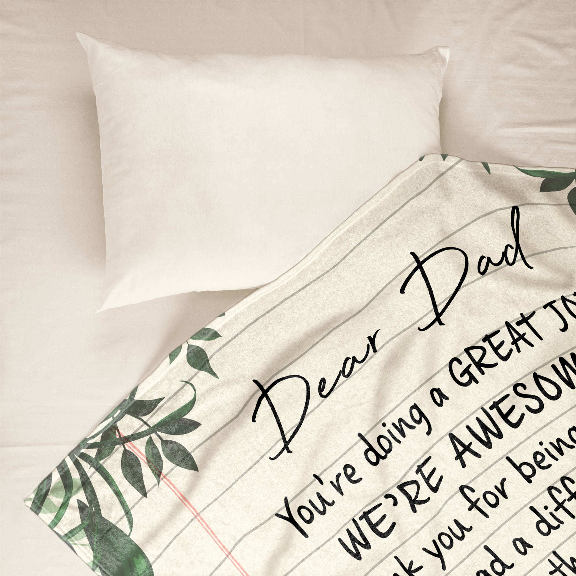 Dear Dad, Great Job, We're Awesome - Personalized Blanket