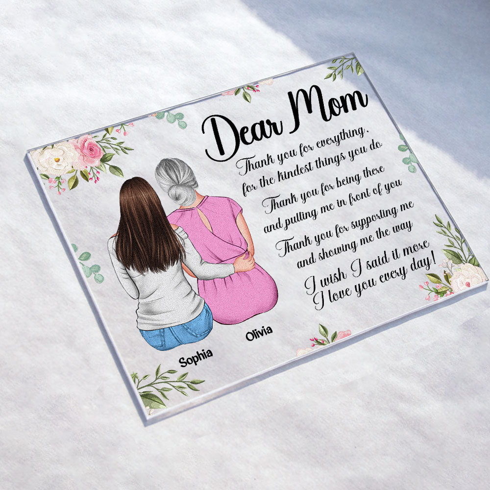 Dear Mom, Thank You - Personalized Acrylic Plaque