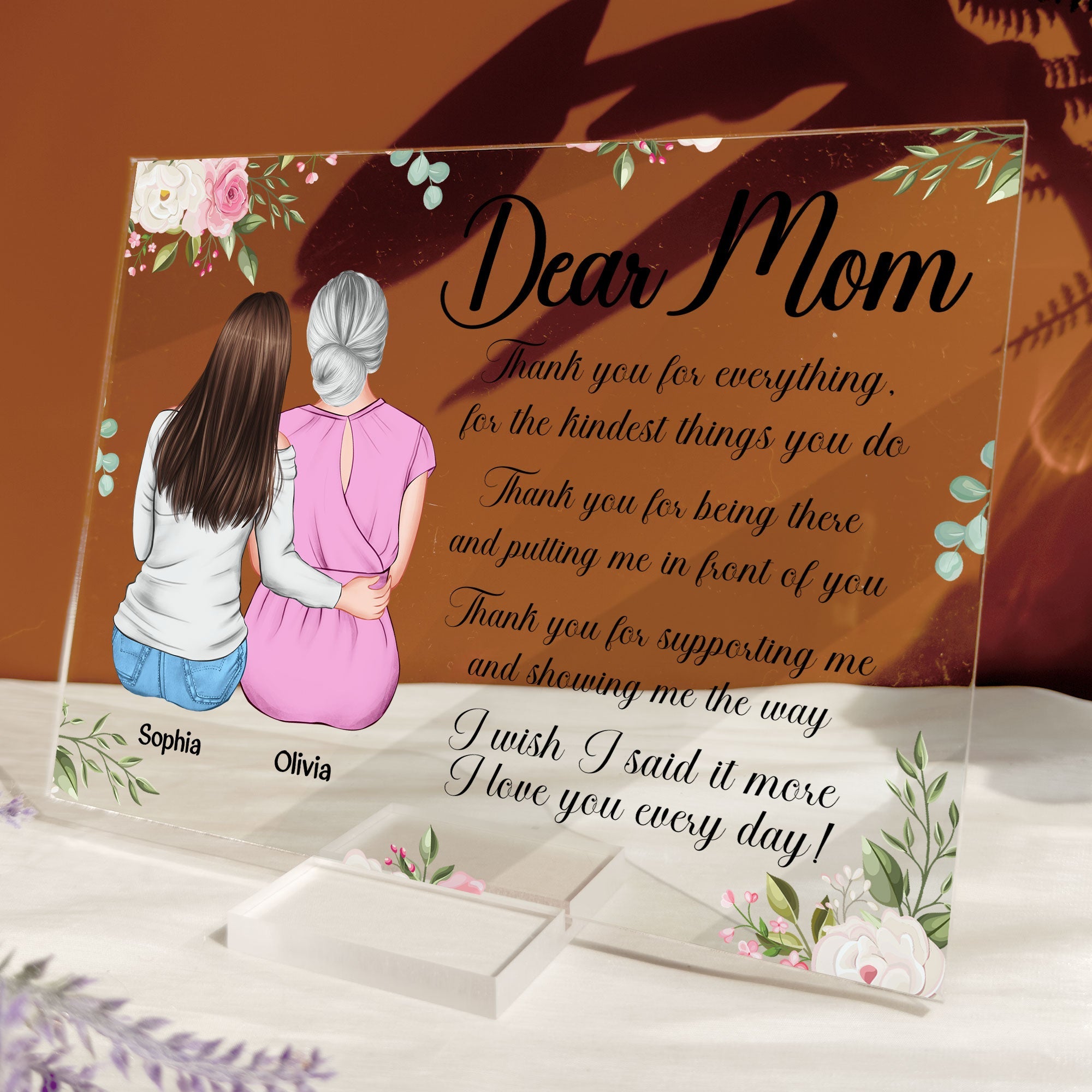 Dear Mom, Thank You - Personalized Acrylic Plaque