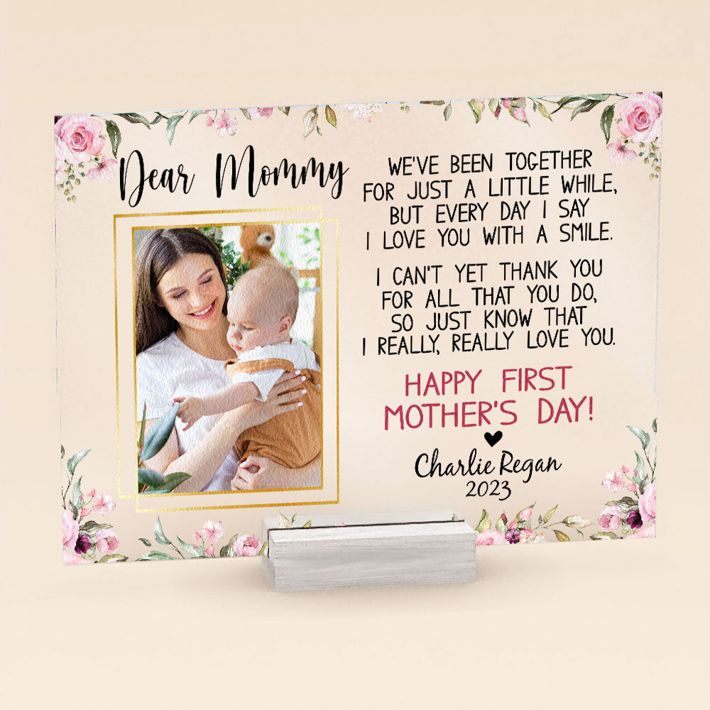 Dear Mommy From Baby - Personalized Acrylic Photo Plaque