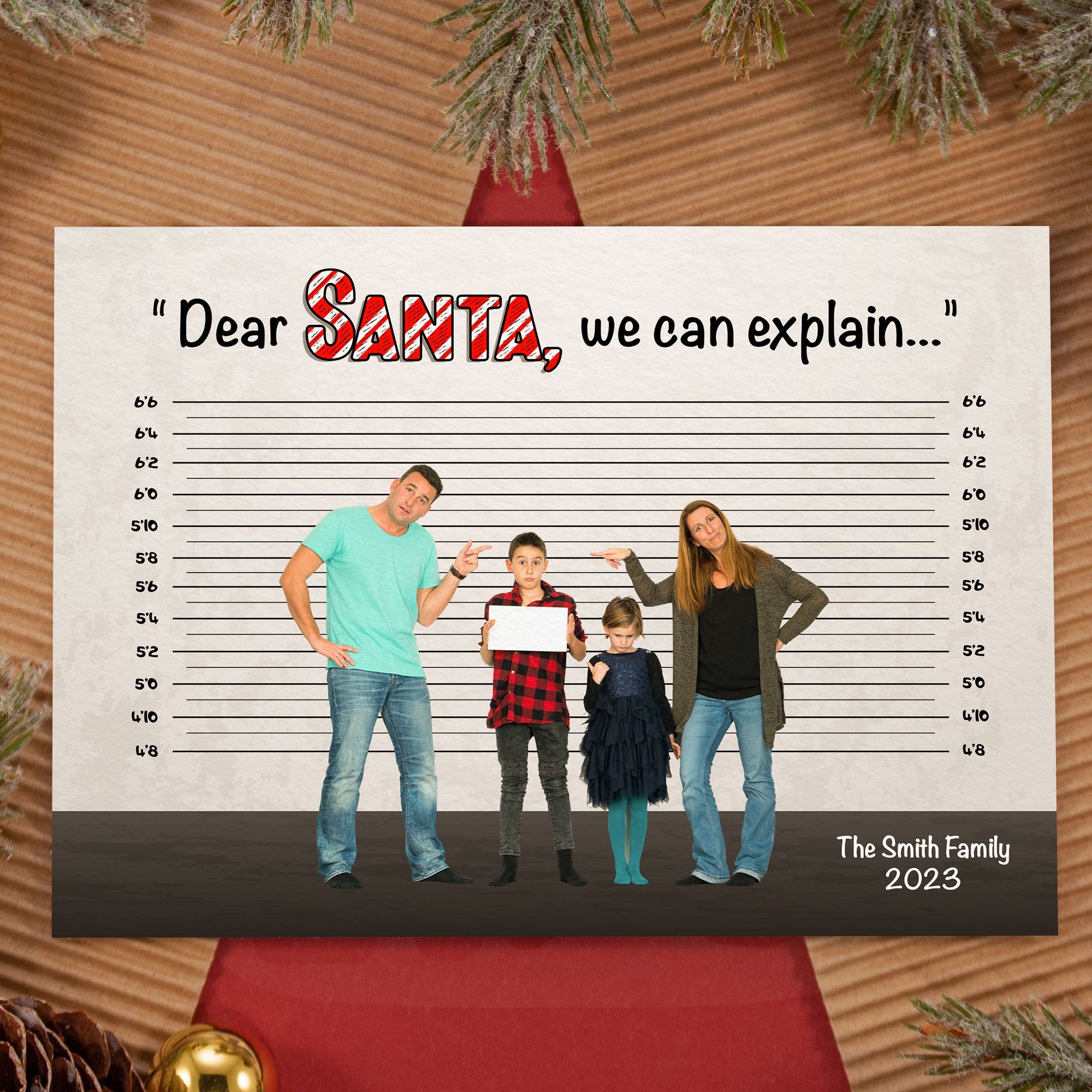 Dear Santa, We Can Explain - Personalized Photo Christmas Card