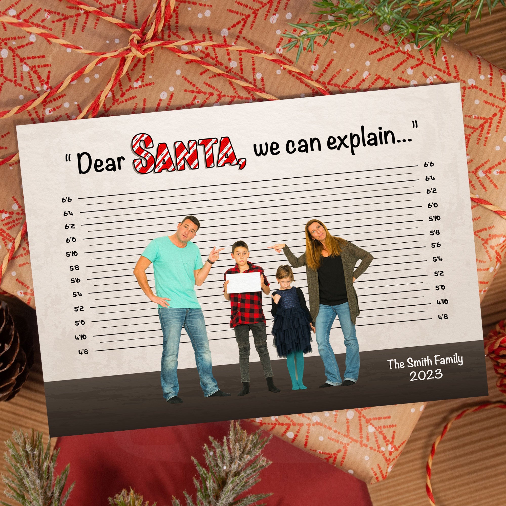 Dear Santa, We Can Explain - Personalized Photo Christmas Card