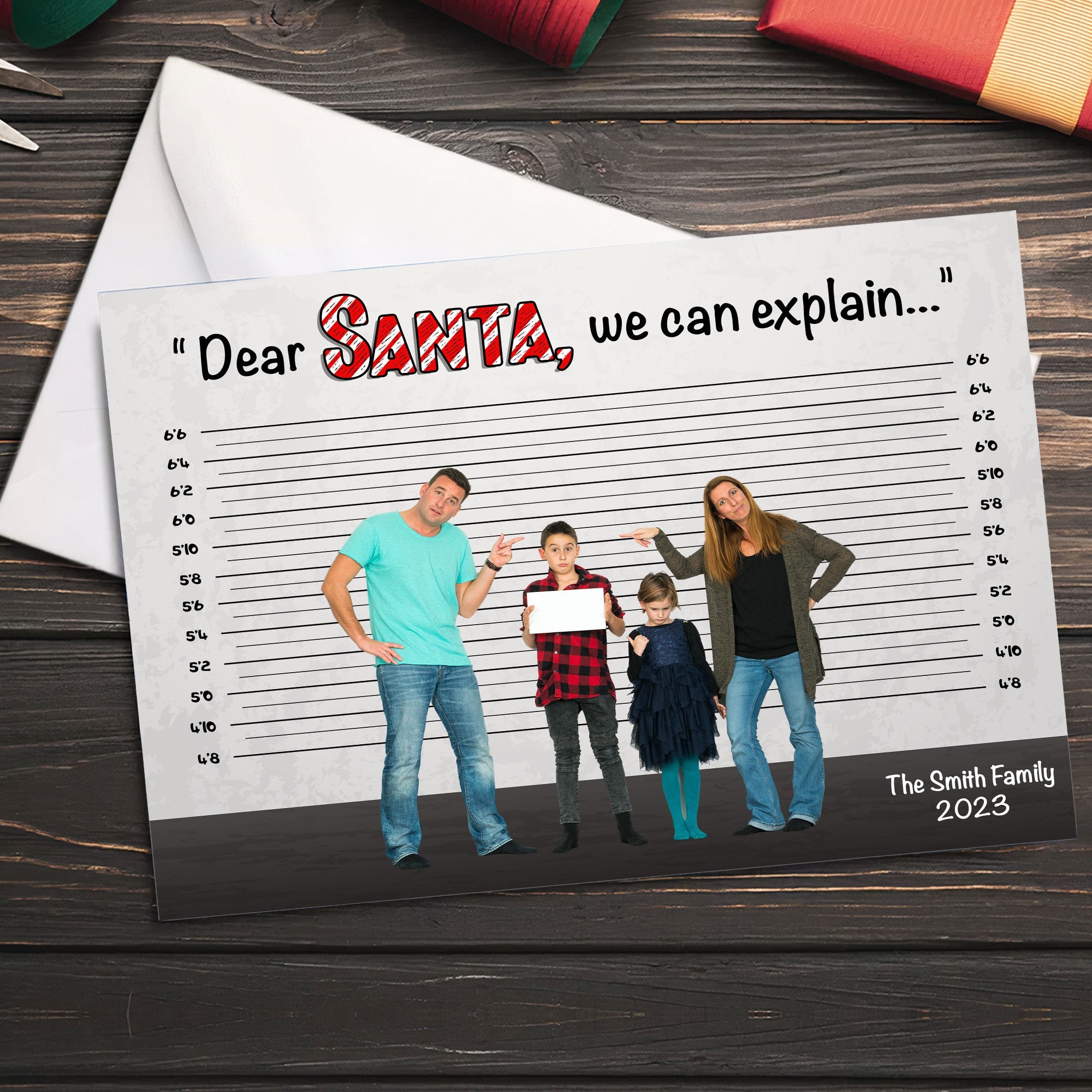 Dear Santa, We Can Explain - Personalized Photo Christmas Card