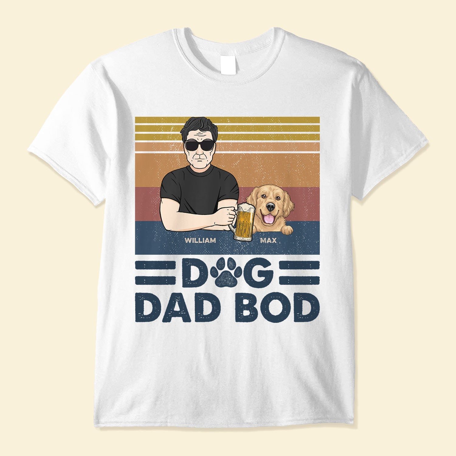 Dog Dad Bod - Personalized Shirt - Birthday, Father's Day Gift For Dog Dad, Dog Father