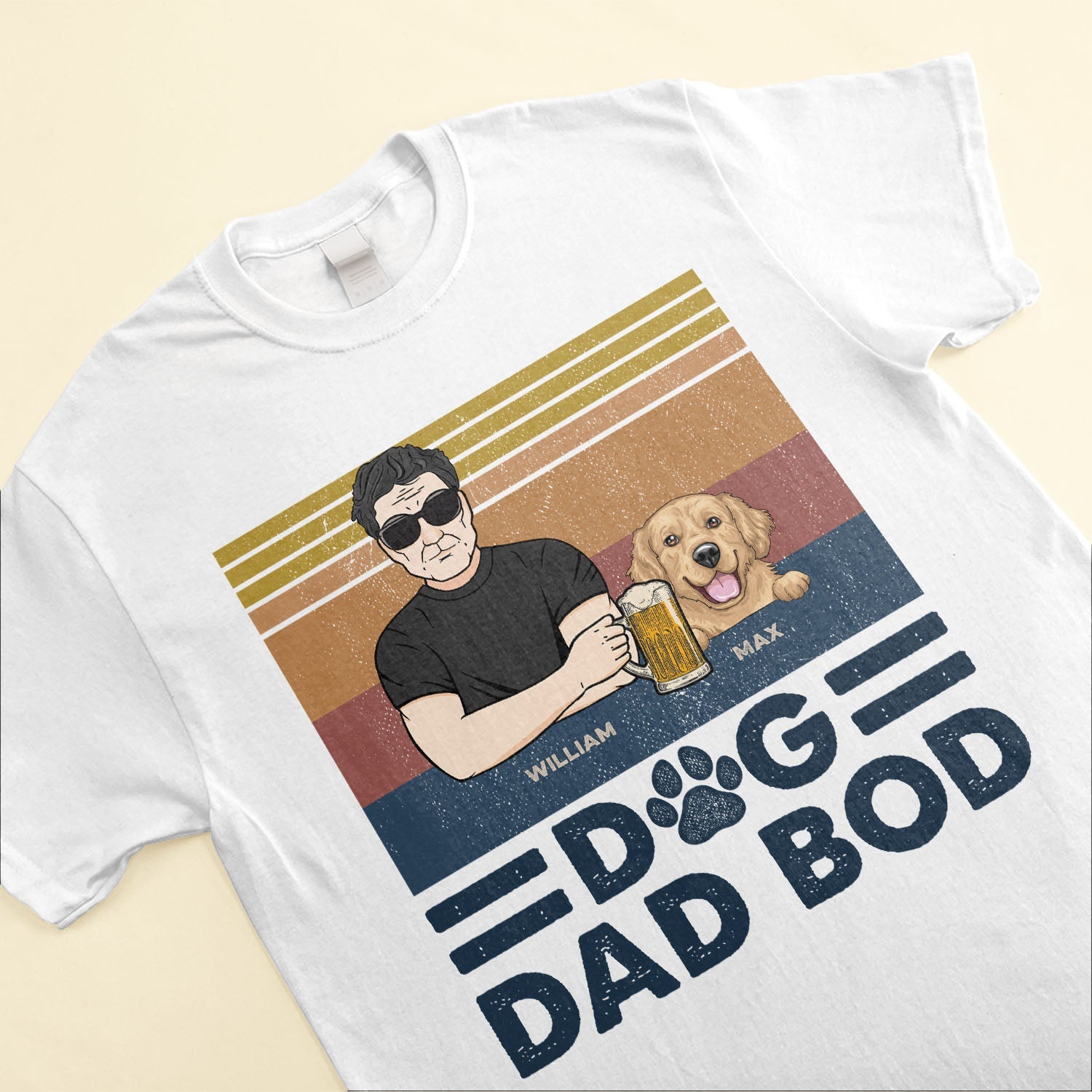 Dog Dad Bod - Personalized Shirt - Birthday, Father's Day Gift For Dog Dad, Dog Father