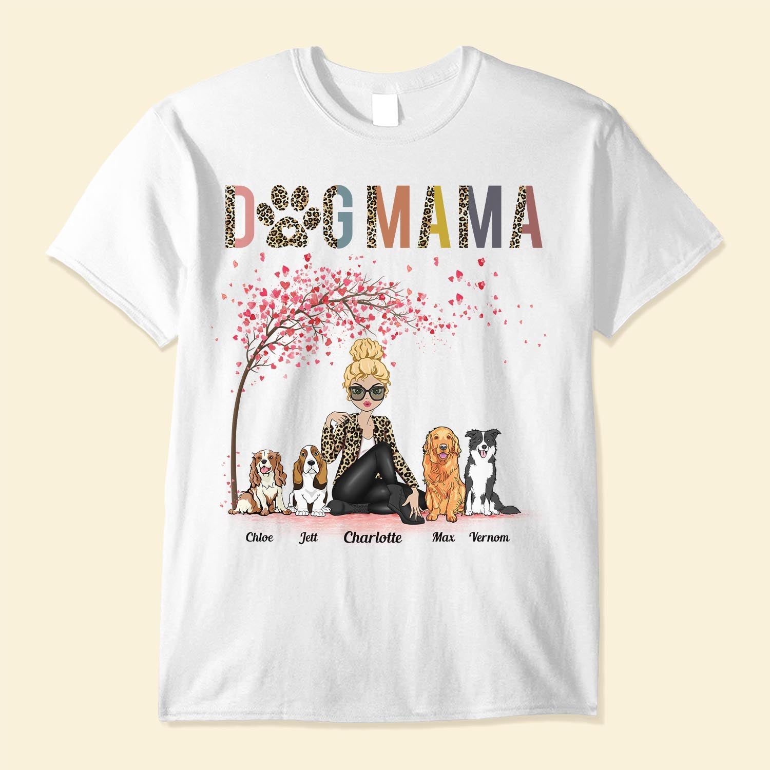 Dog Mama - Personalized Shirt - Birthday Gift For Dog Lovers, Dog Mom, Dog Mama, Dog Owners