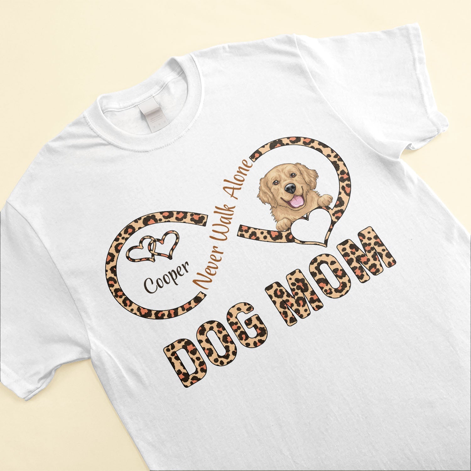 Dog Mom Cat Mom Leopard - Personalized Shirt