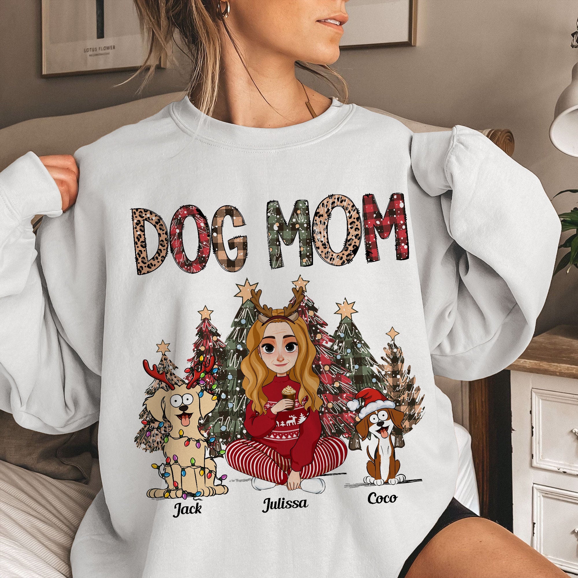 Dog Mom Christmas Gift For Dog Lovers - Personalized Shirt