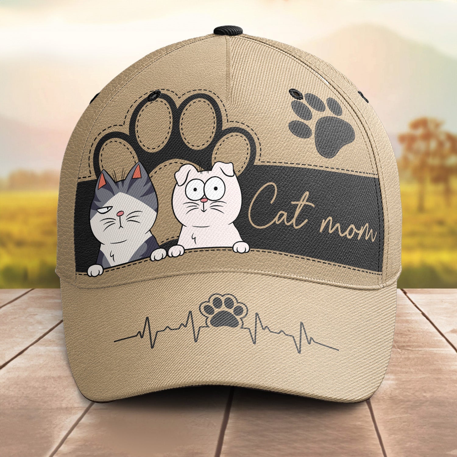 Cat Mom Funny Cartoon Version - Personalized Classic Cap