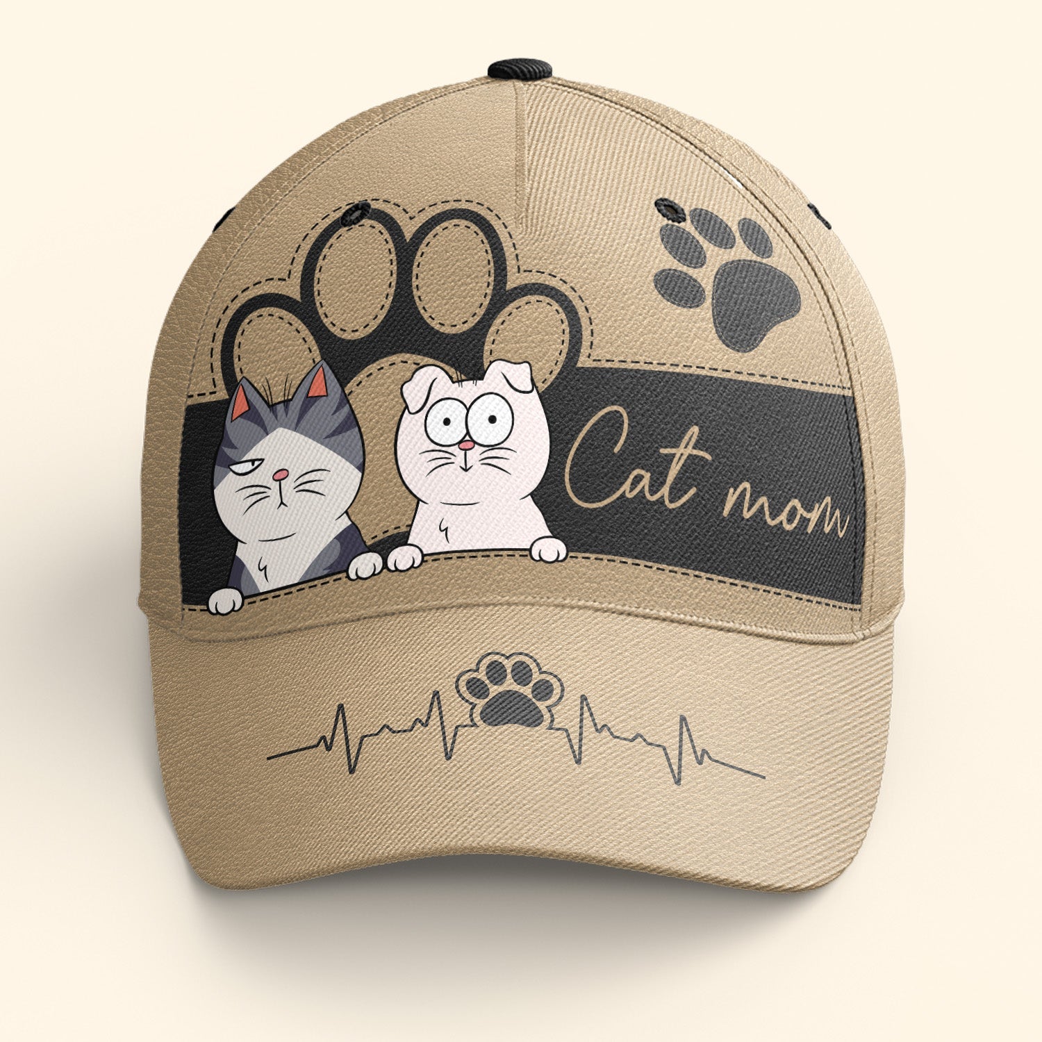 Cat Mom Funny Cartoon Version - Personalized Classic Cap