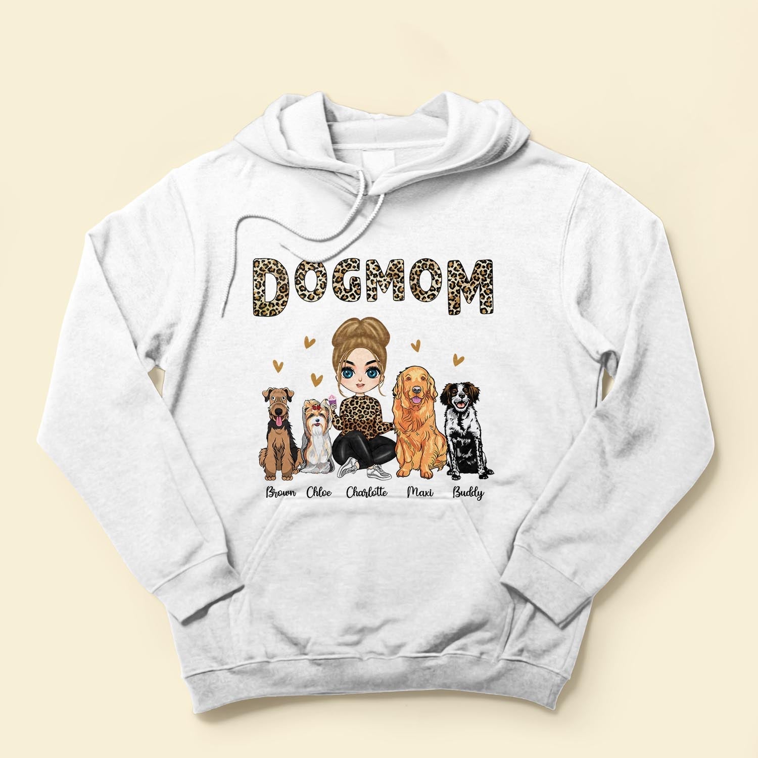 Dog Mom Leopard Design  - Personalized Shirt