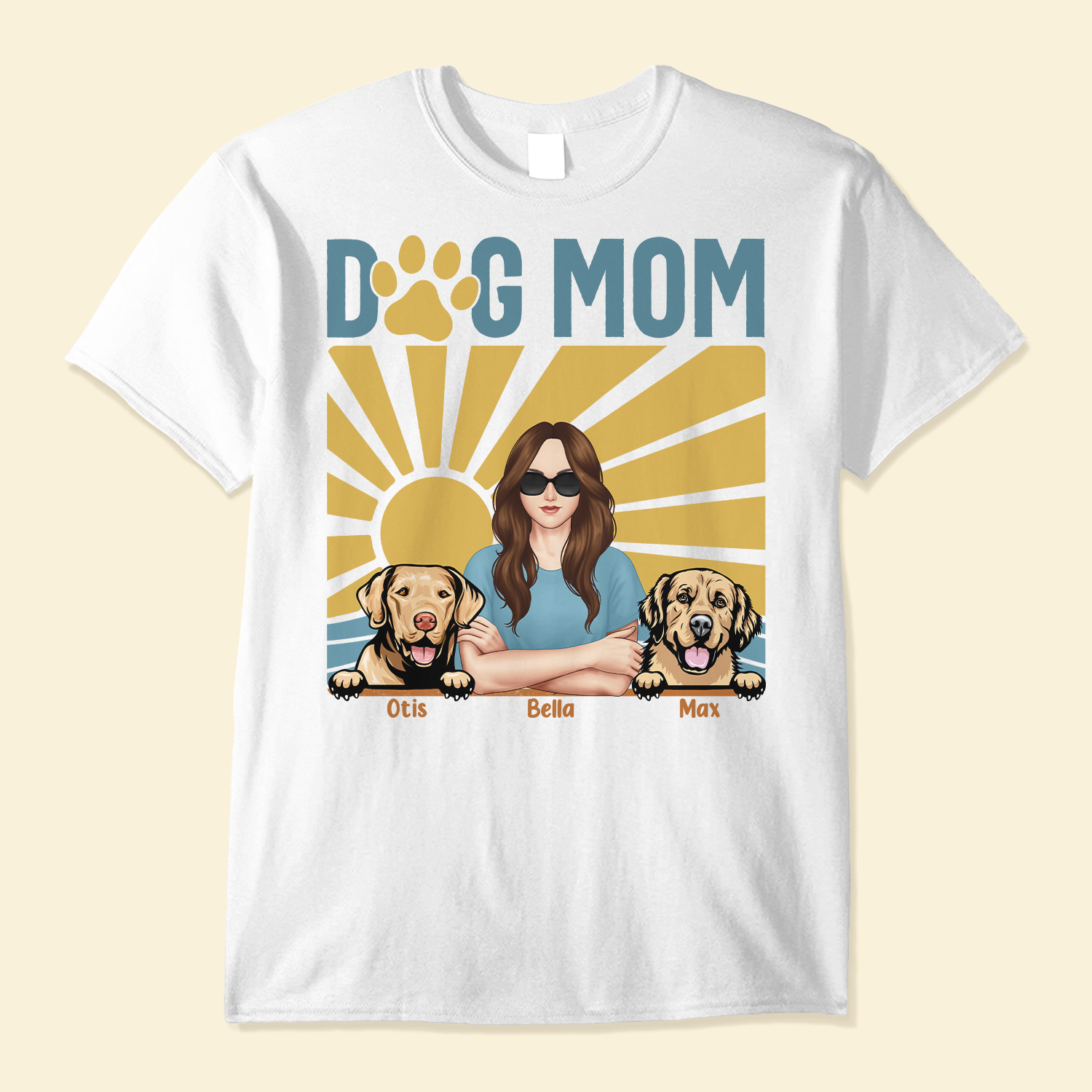 Dog Mom New Ver - Personalized Shirt - Funny Birthday Gift For Dog Mom, Wife, Daughter, Bestie