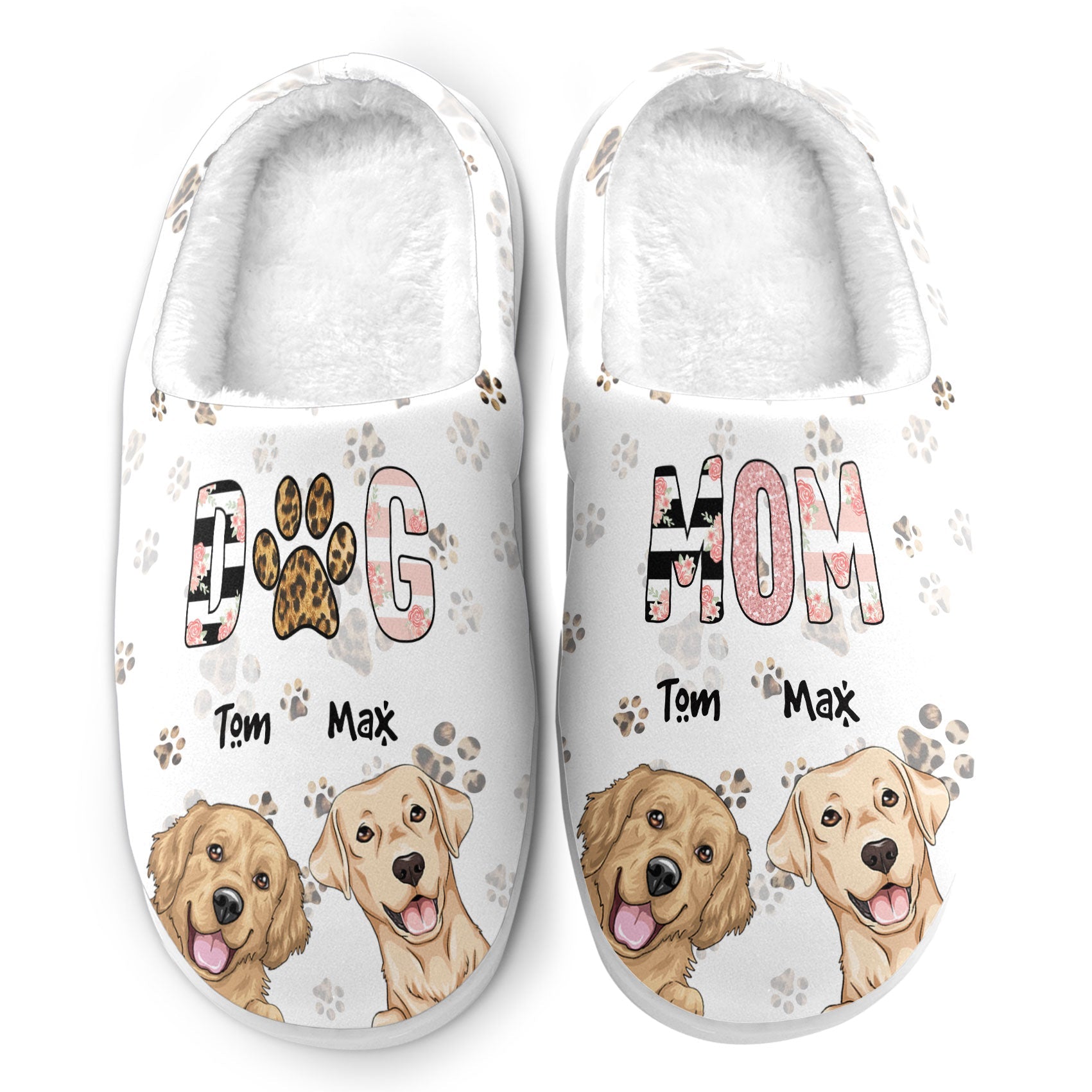 Dog Mom - Personalized Slippers