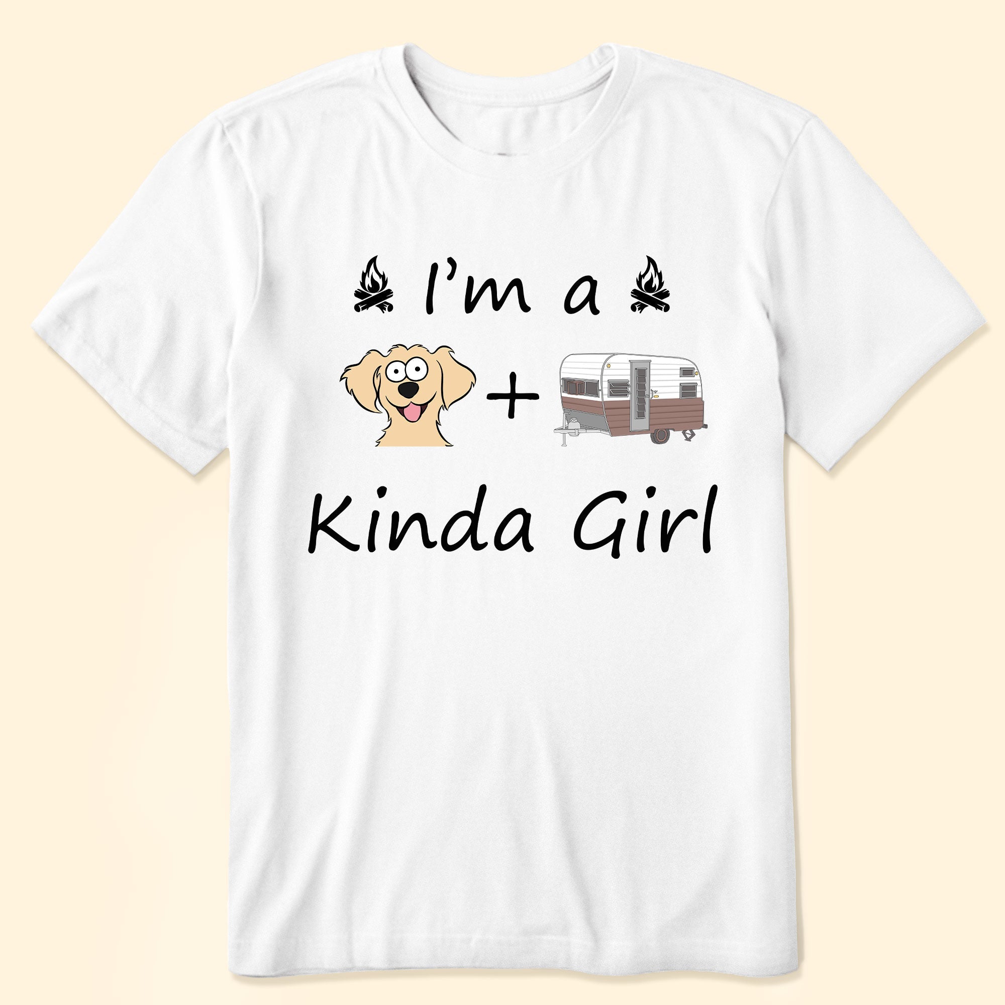 Dogs And Camper Kinda Girl - Personalized Shirt